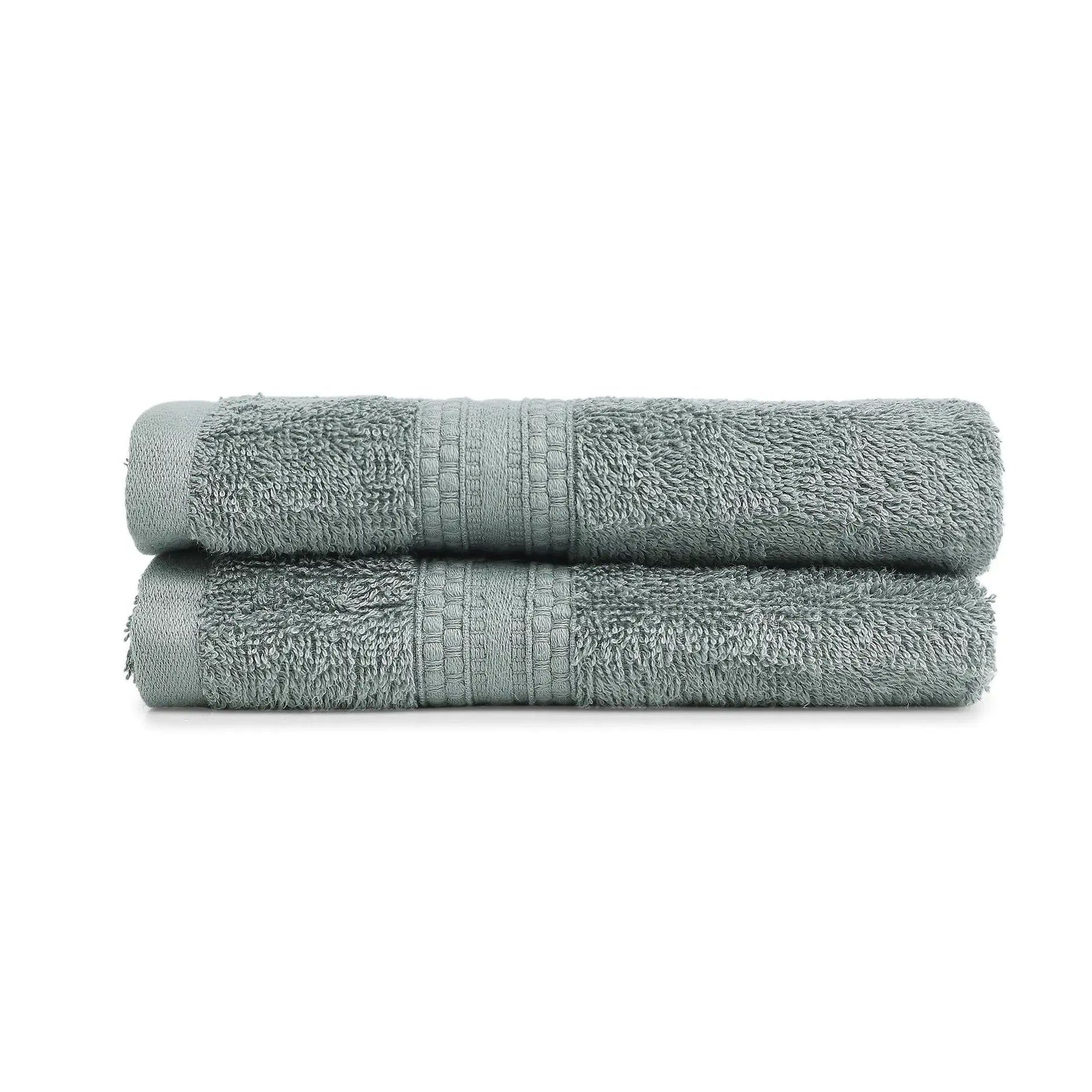 Solid Dyed 475 GSM 100% Cotton Graphite Hand Towel | Paleto