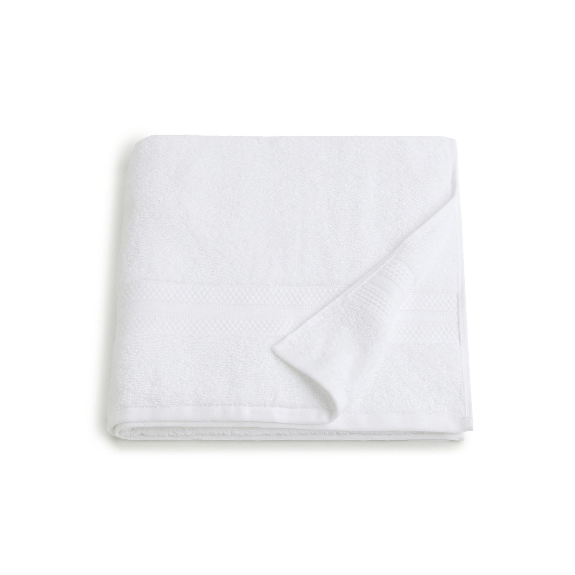 Solid Dyed 475 GSM 100% Cotton Optical White Bath Towel | Paleto