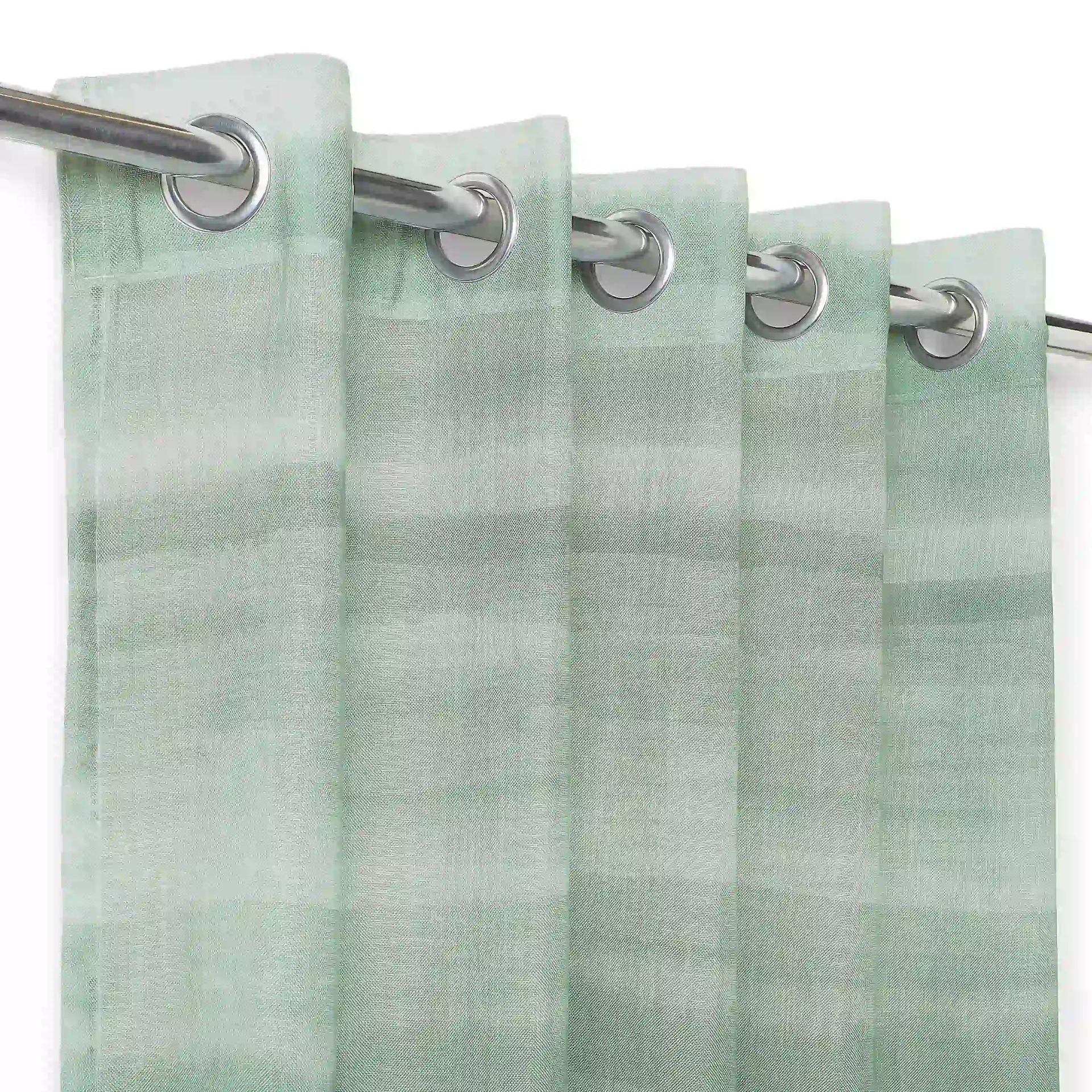 Sheer Polyester blend Jade Set of 2 Window Curtains | Meriga