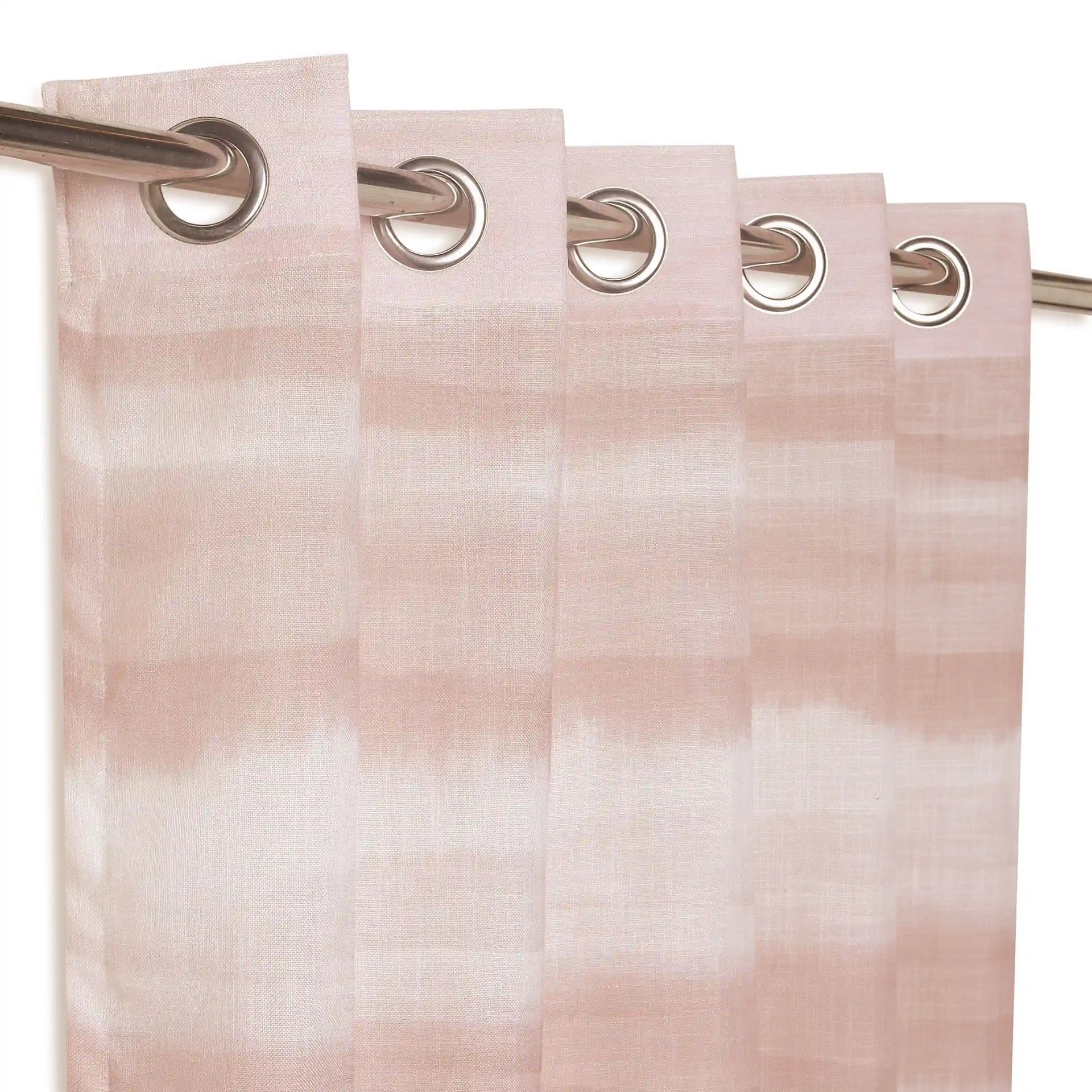 Sheer 100% Polyester Rosewine Set of 2 Long Door Curtains | Meriga