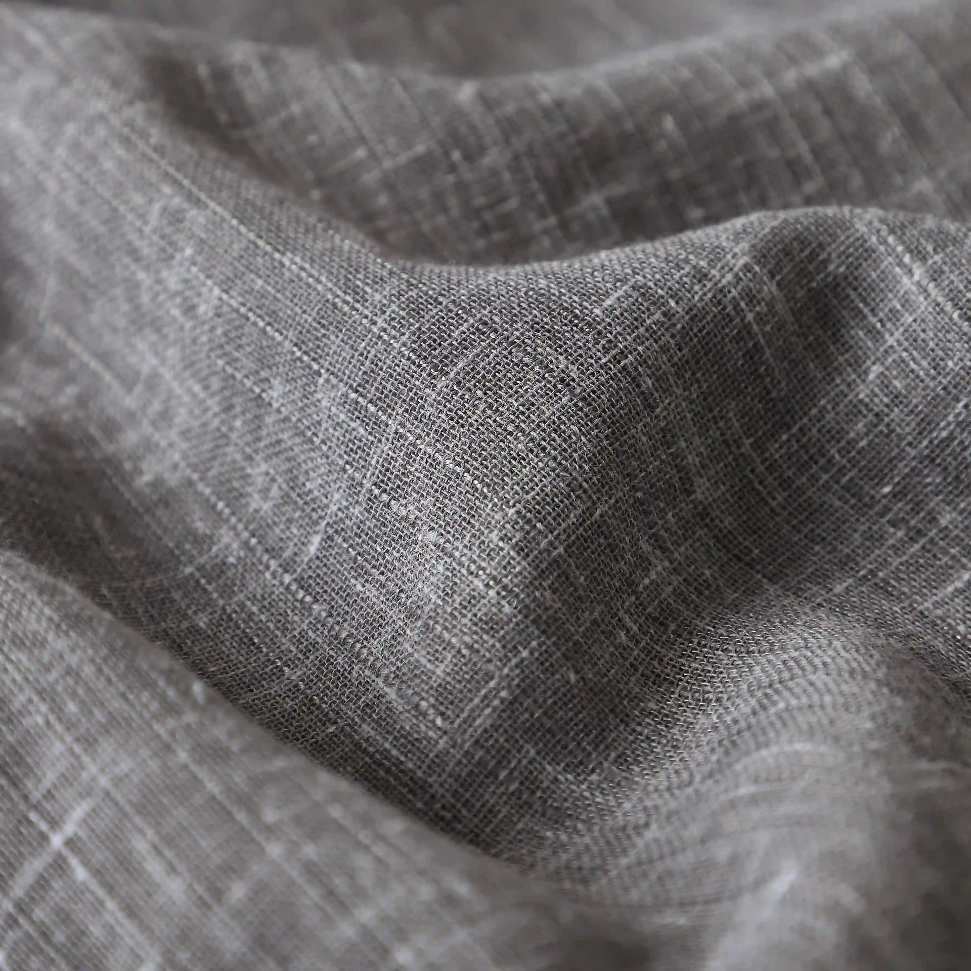 Sheer Polyester Cotton Linen blend Slate Set of 2 Window Curtains | Velina