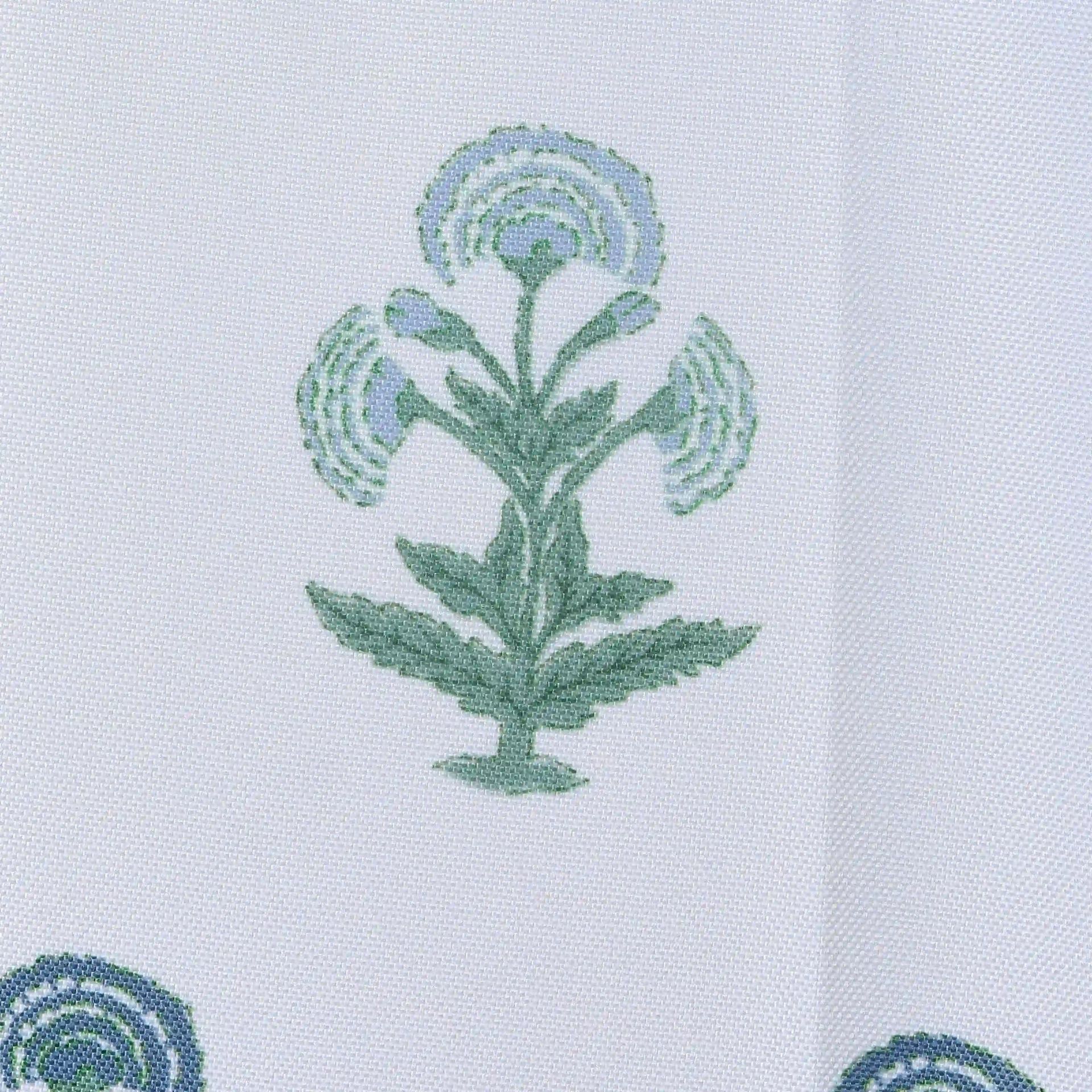 Indian Heritage 100% Polyester Blue Set of 2 Door Curtains | Chippa Lane