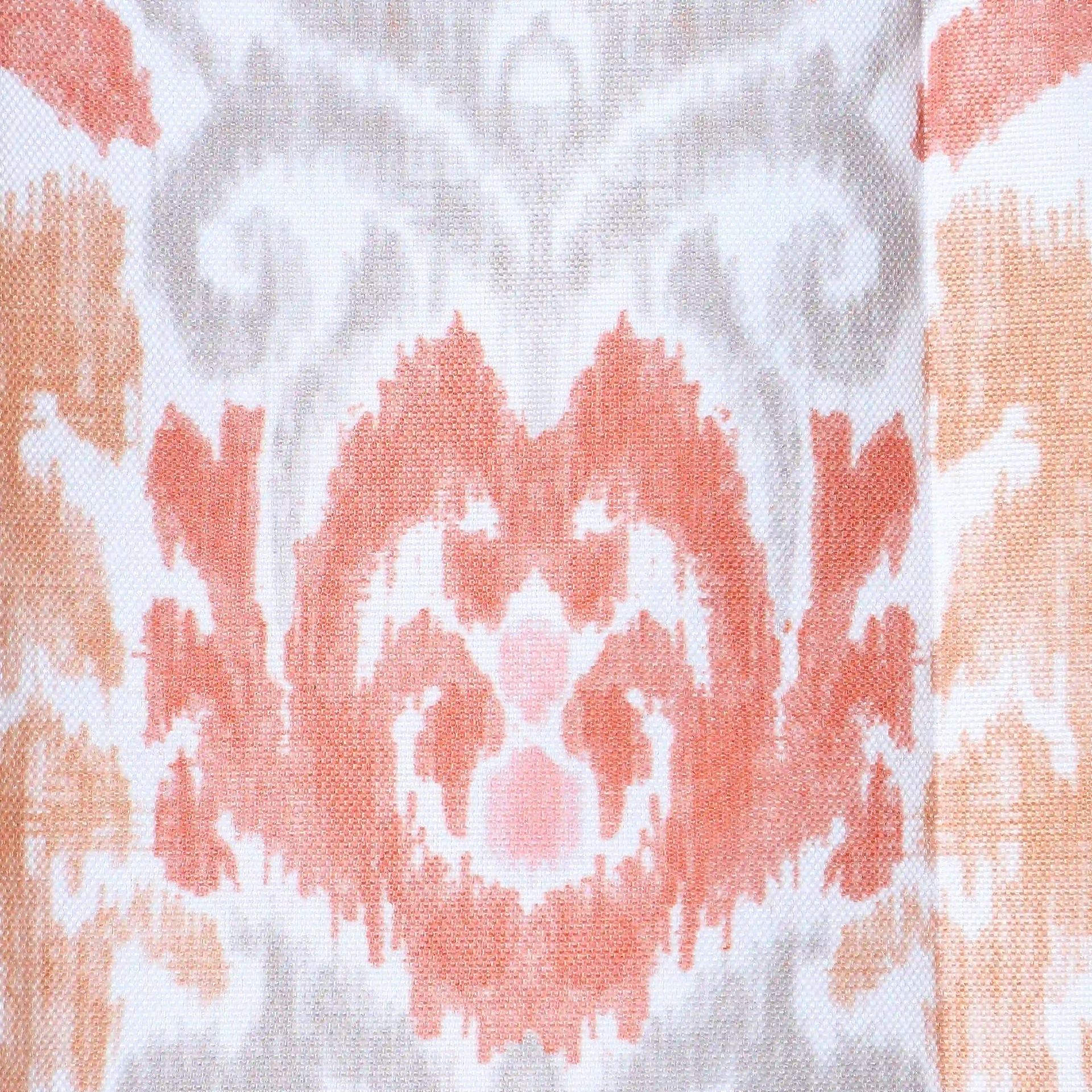 Indian Heritage 100% Polyester Sunset Coral Set of 2 Door Curtains | Chippa Lane