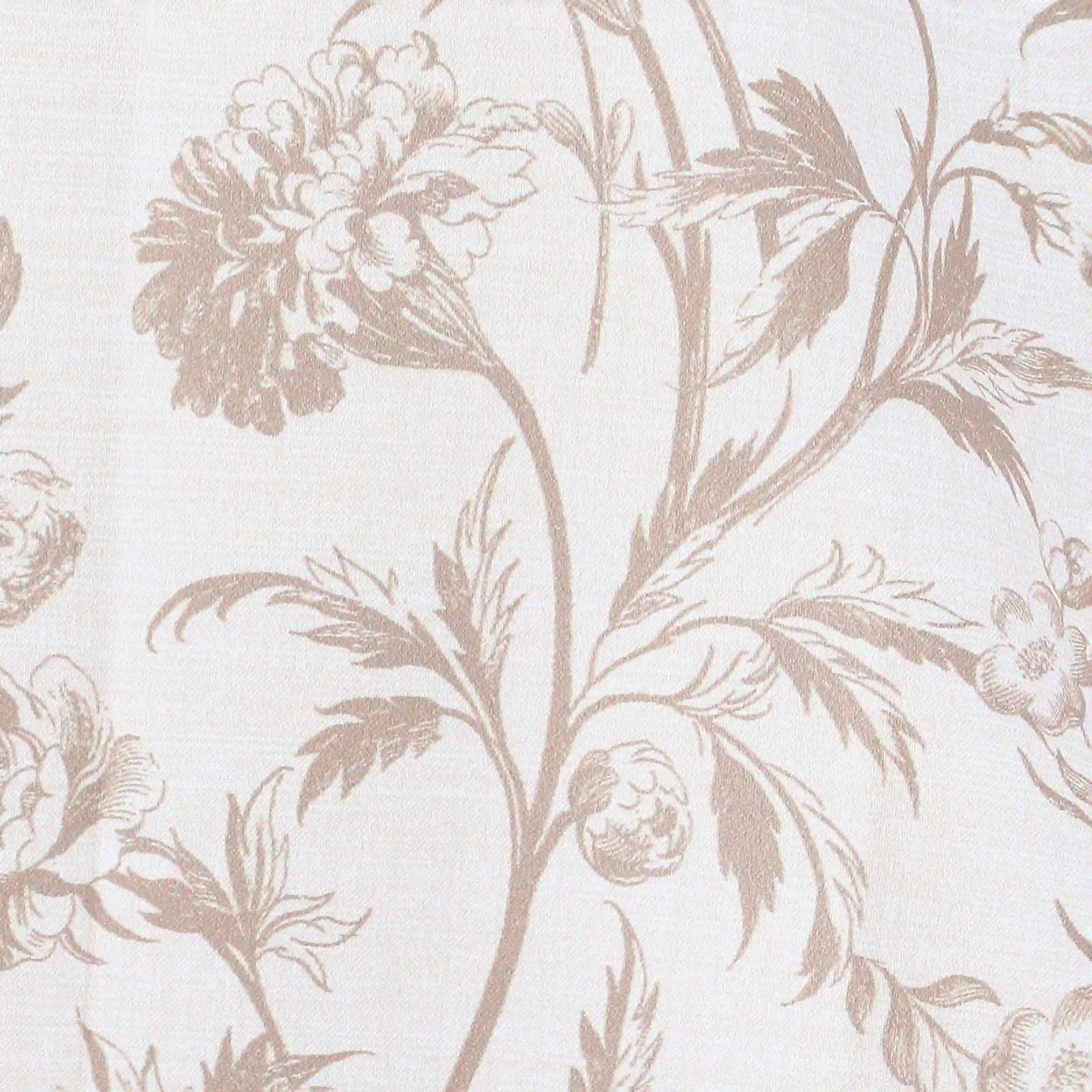 Floral 100% Polyester Walnut Set of 2 Window Curtains | Bloomshire Classic