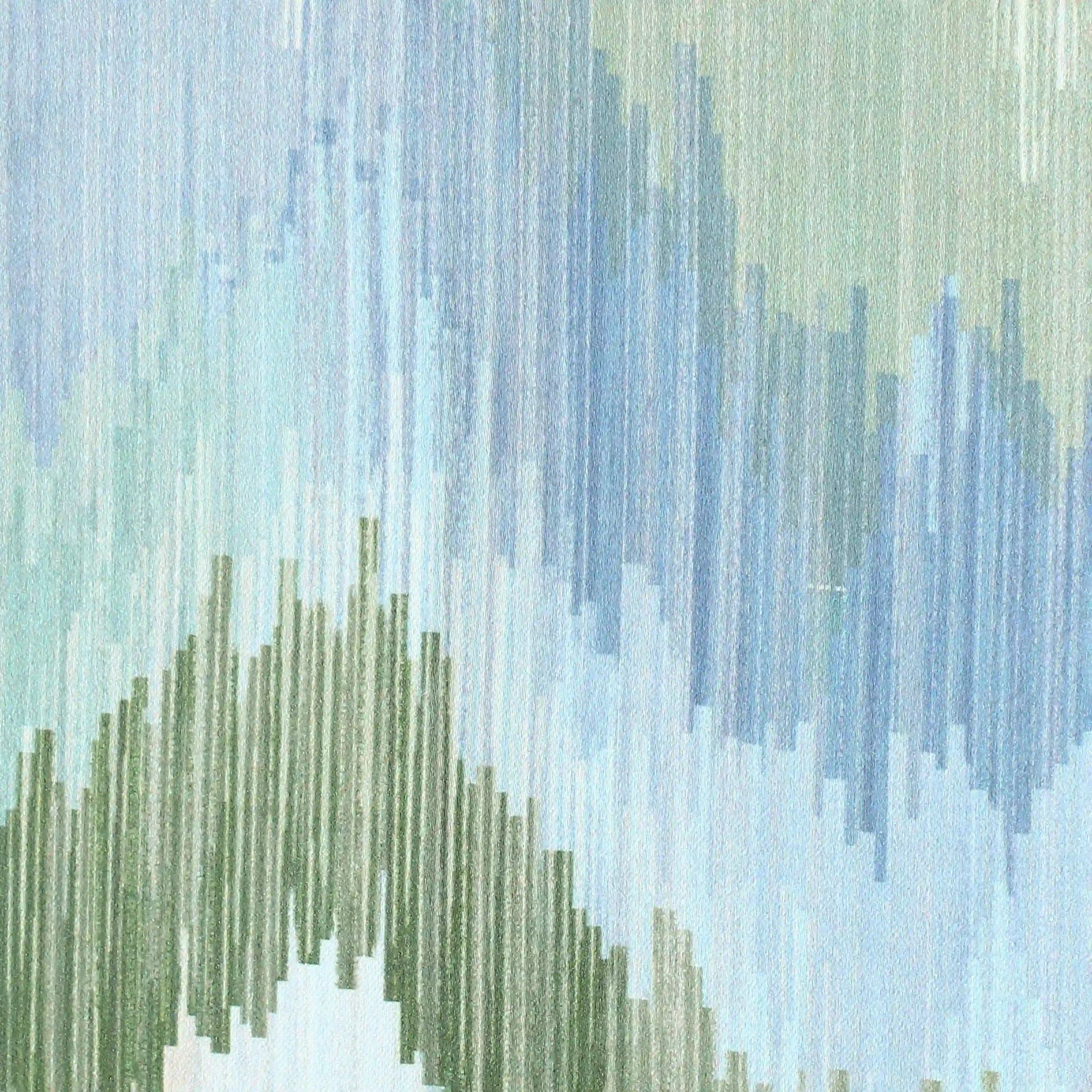 Abstract 100% Polyester Indigo Set of 2 Window Curtains | Bloomshire Classic