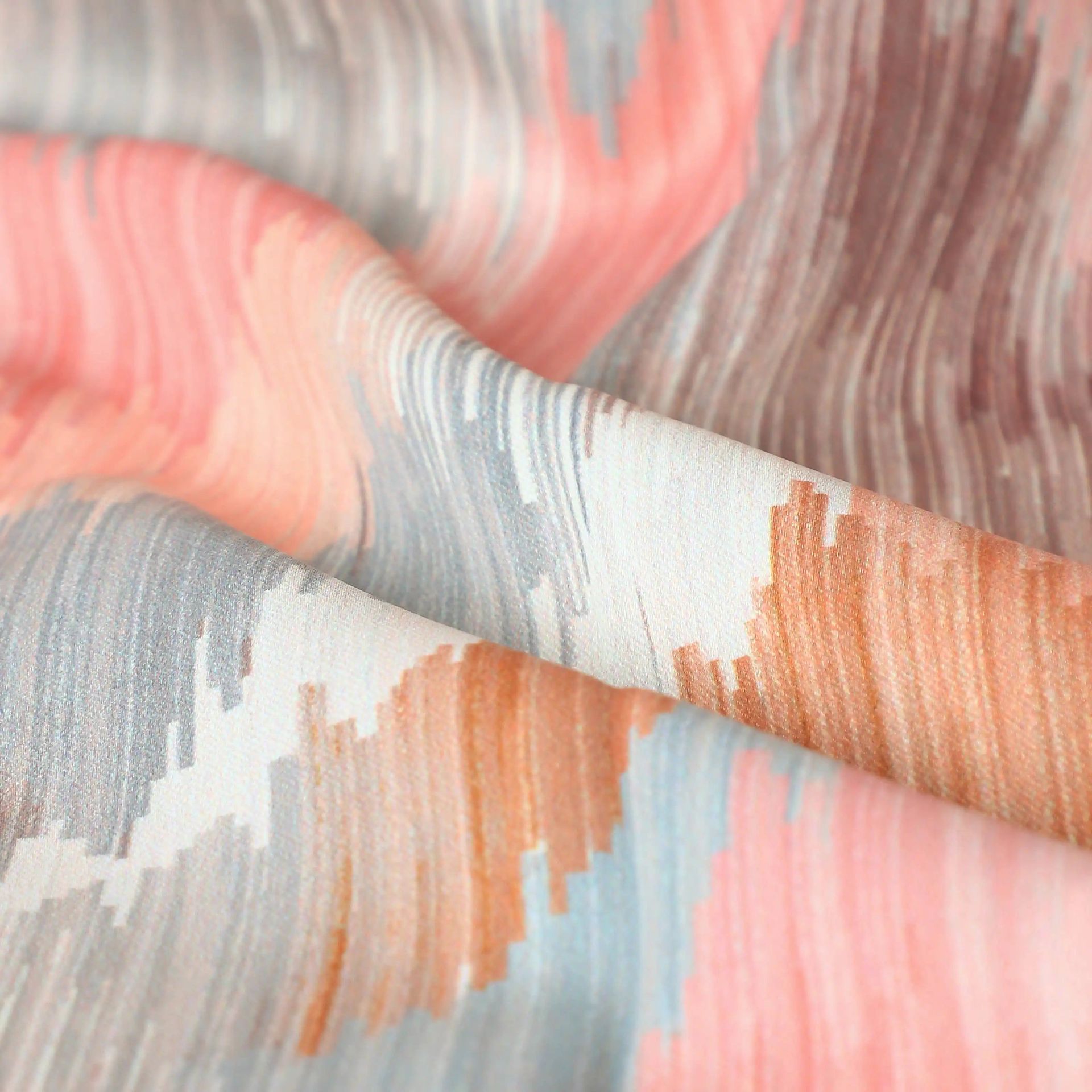 Abstract 100% Polyester Rusty Rose Set of 2 Window Curtains | Bloomshire Classic