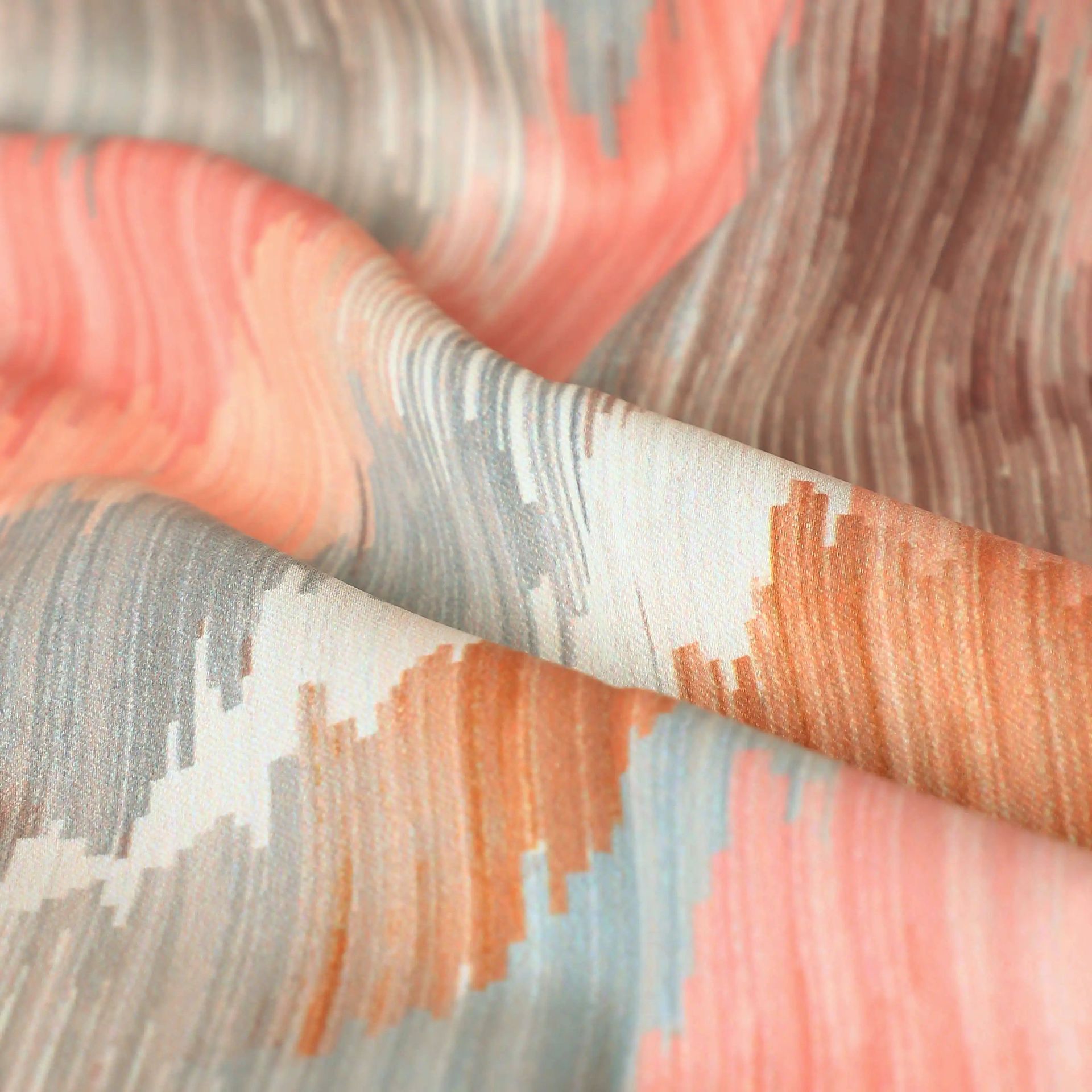 Abstract 100% Polyester Rusty Rose Set of 2 Long Door Curtains | Bloomshire Classic