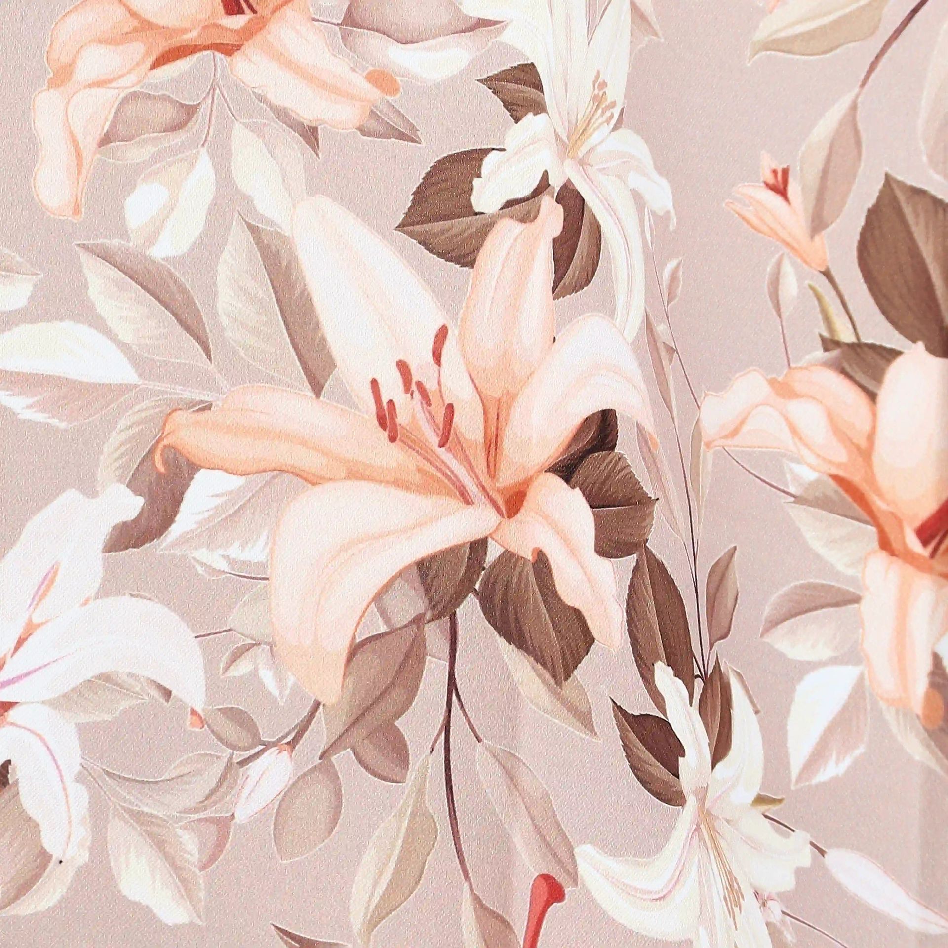 Floral 100% Polyester Coral Set of 2 Door Curtains | Bloomshire Classic