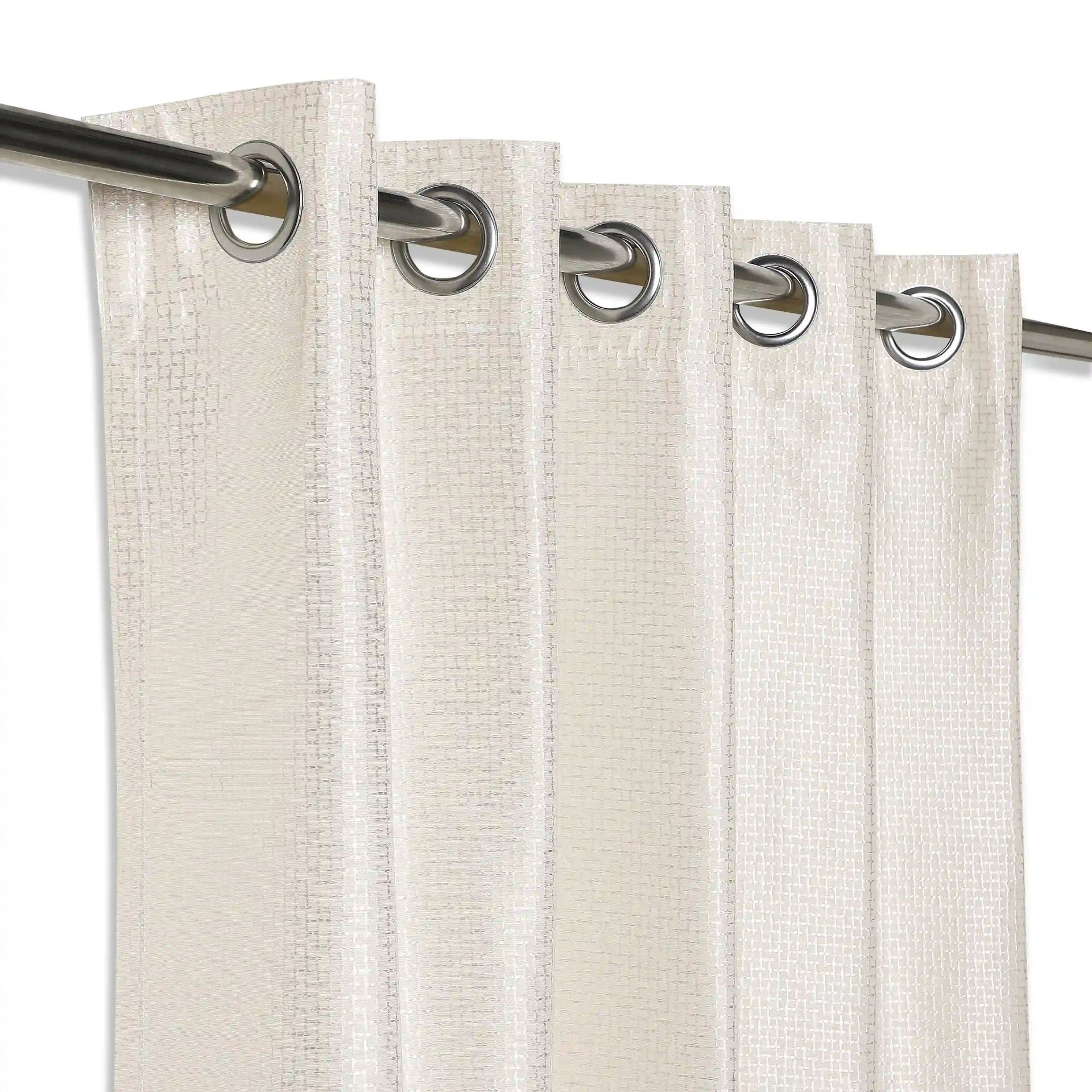 Solid Dyed Polyester Cotton blend Butterscotch Set of 2 Window Curtains | Pelushe