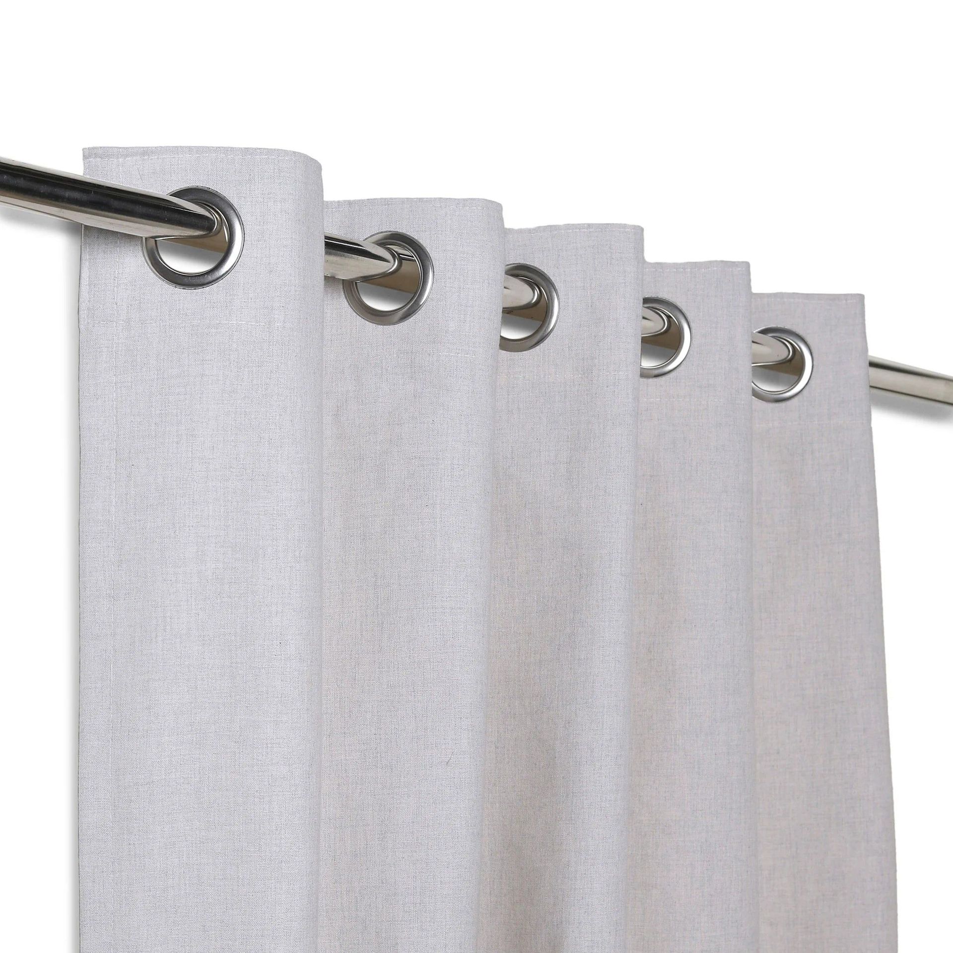Solid Dyed 100% Cotton Feather Set of 2 Long Door Curtains | Pelushe