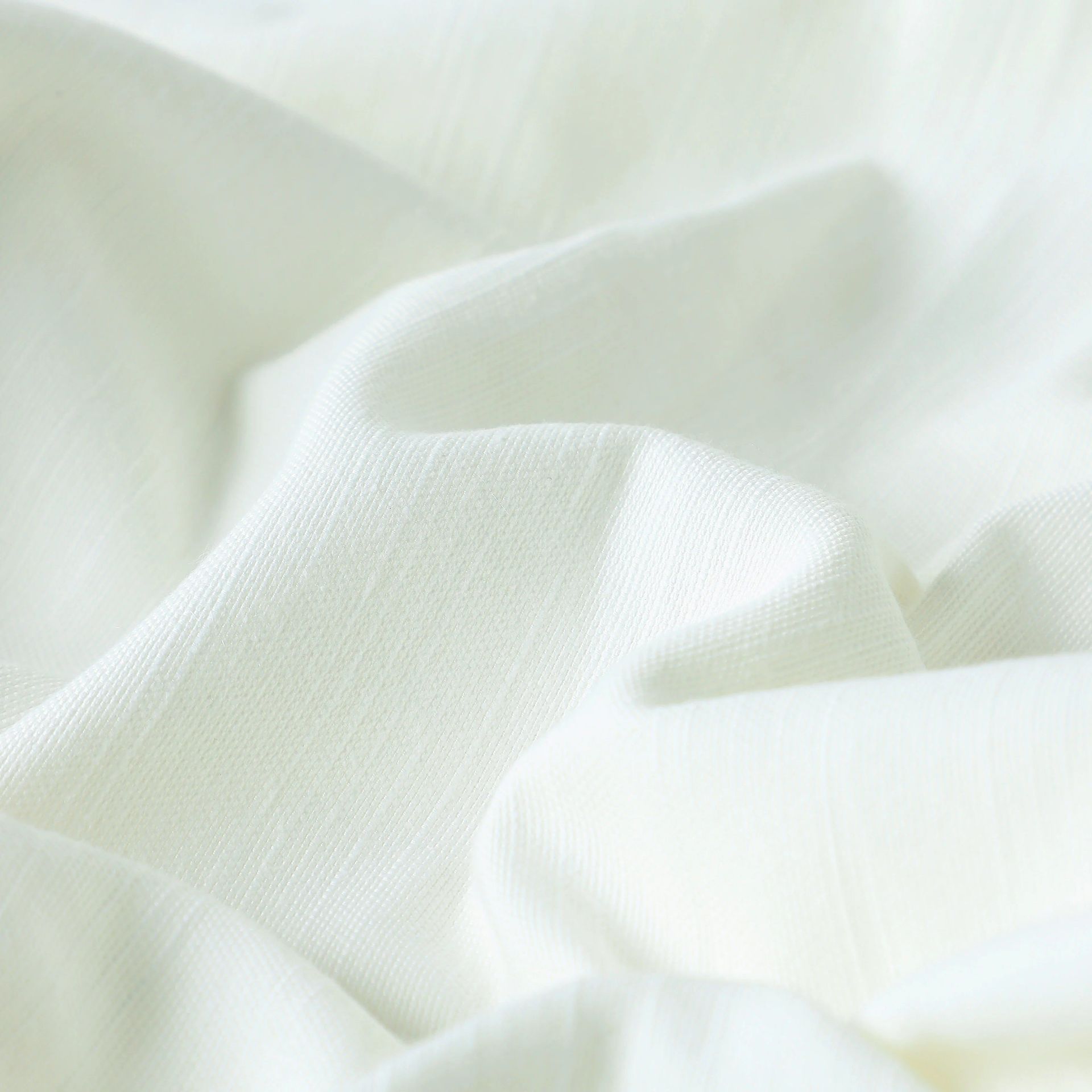 Solid Dyed Cotton Polyester blend Cream Set of 2 Door Curtains | Paleto