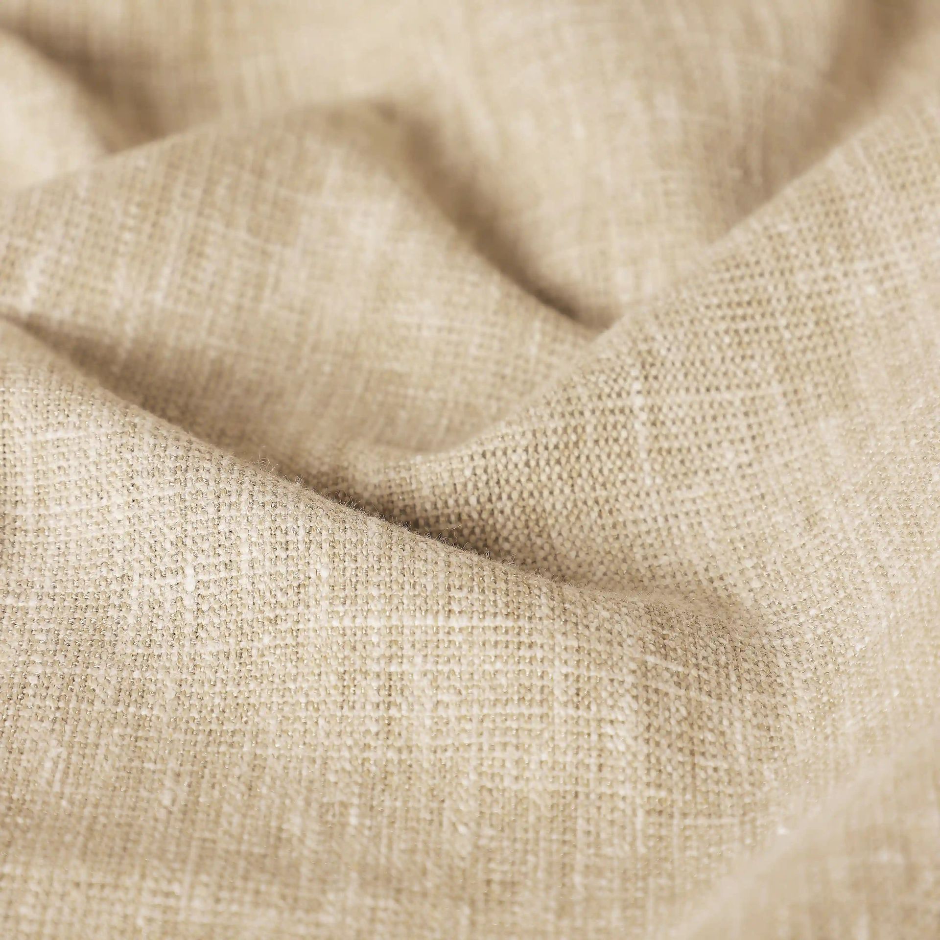 Solid Dyed Polyester Cotton blend Toffee Set of 2 Window Curtains | Paleto