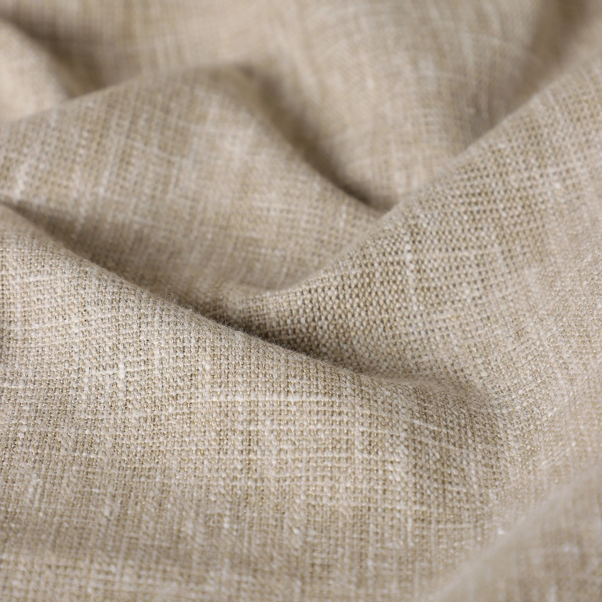 Solid Dyed Polyester Cotton blend Toffee Set of 2 Door Curtains | Paleto
