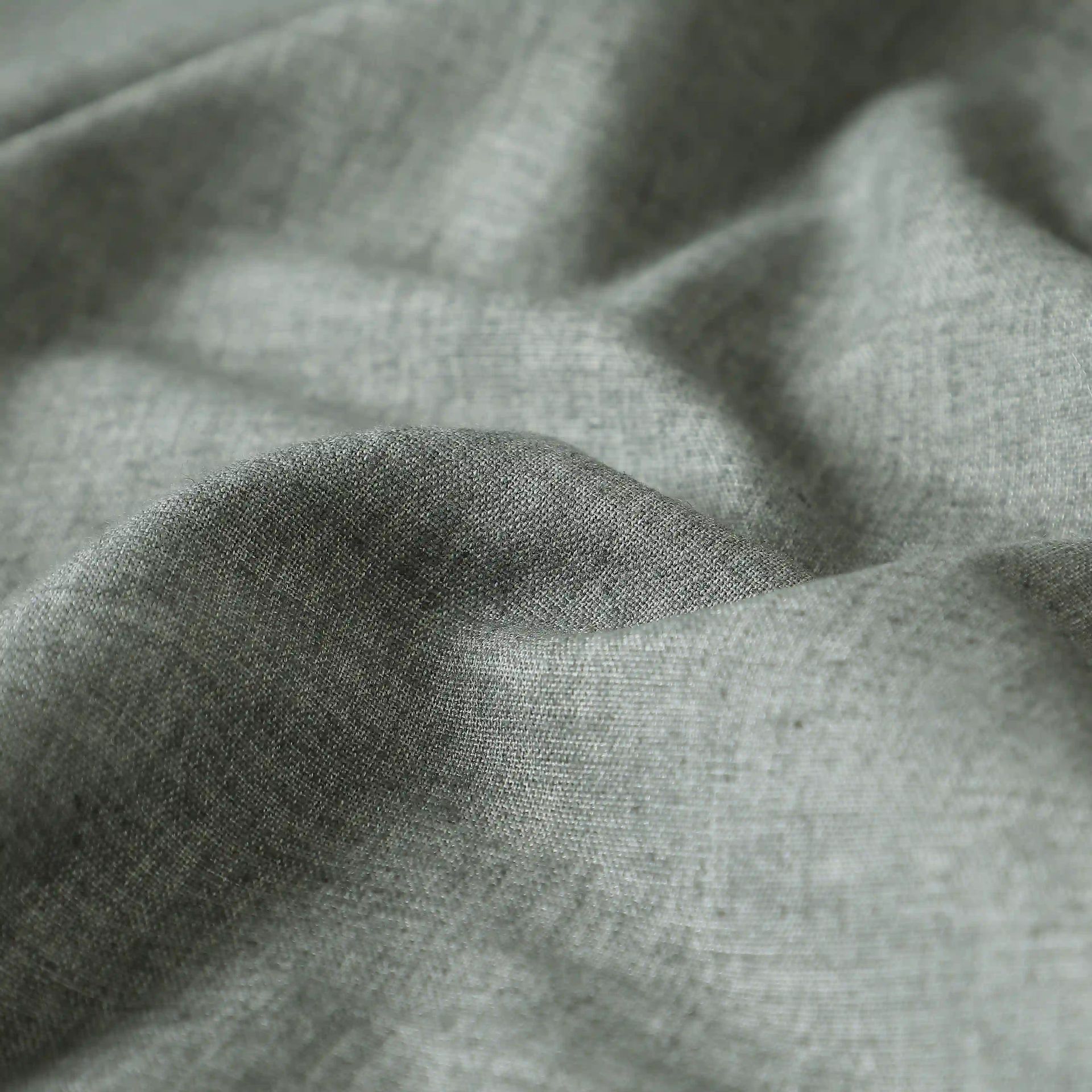Solid Dyed Polyester Cotton Linen blend Slate Set of 2 Door Curtains | Paleto