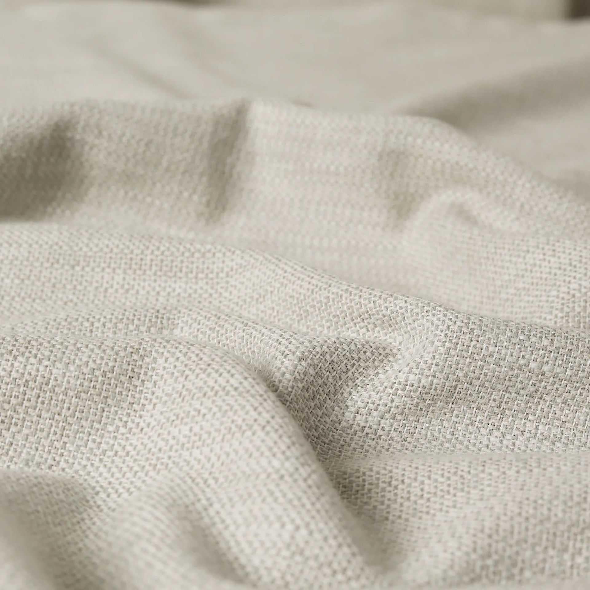 Solid Dyed Cotton Polyester Viscose Linen blend Cloud Set of 2 Window Curtains | Paleto