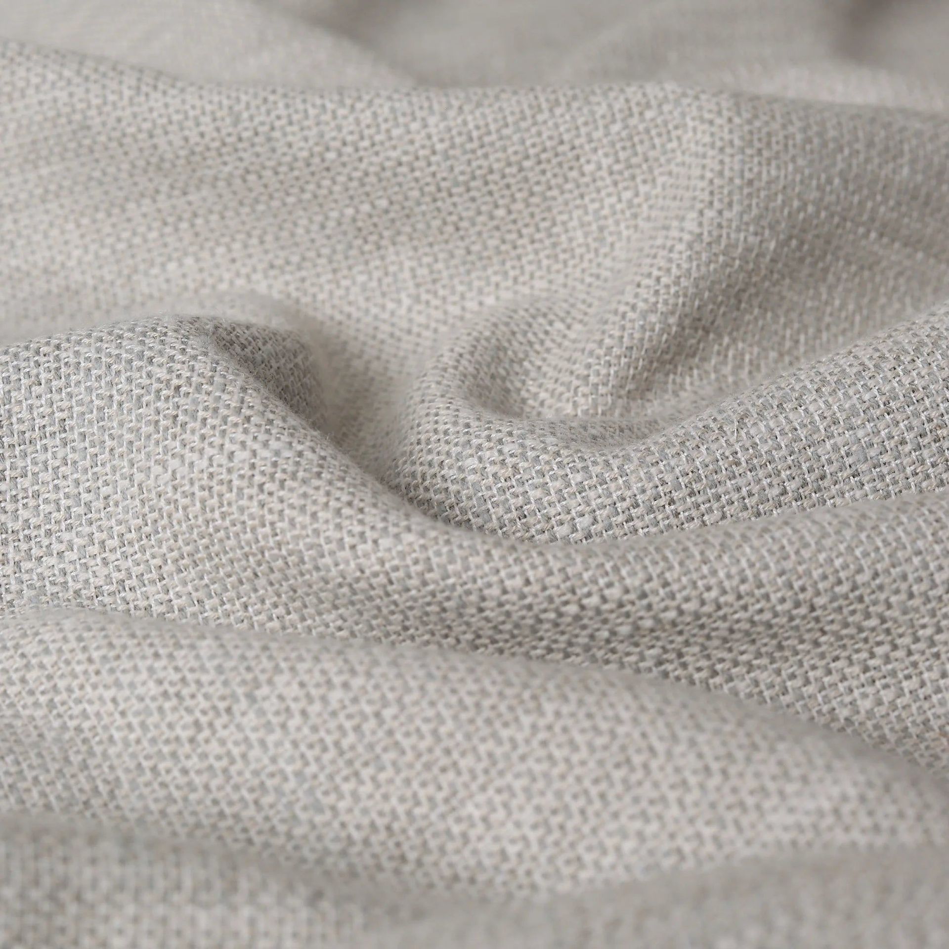 Solid Dyed Cotton Polyester Viscose Linen blend Cloud Set of 2 Long Door Curtains | Paleto
