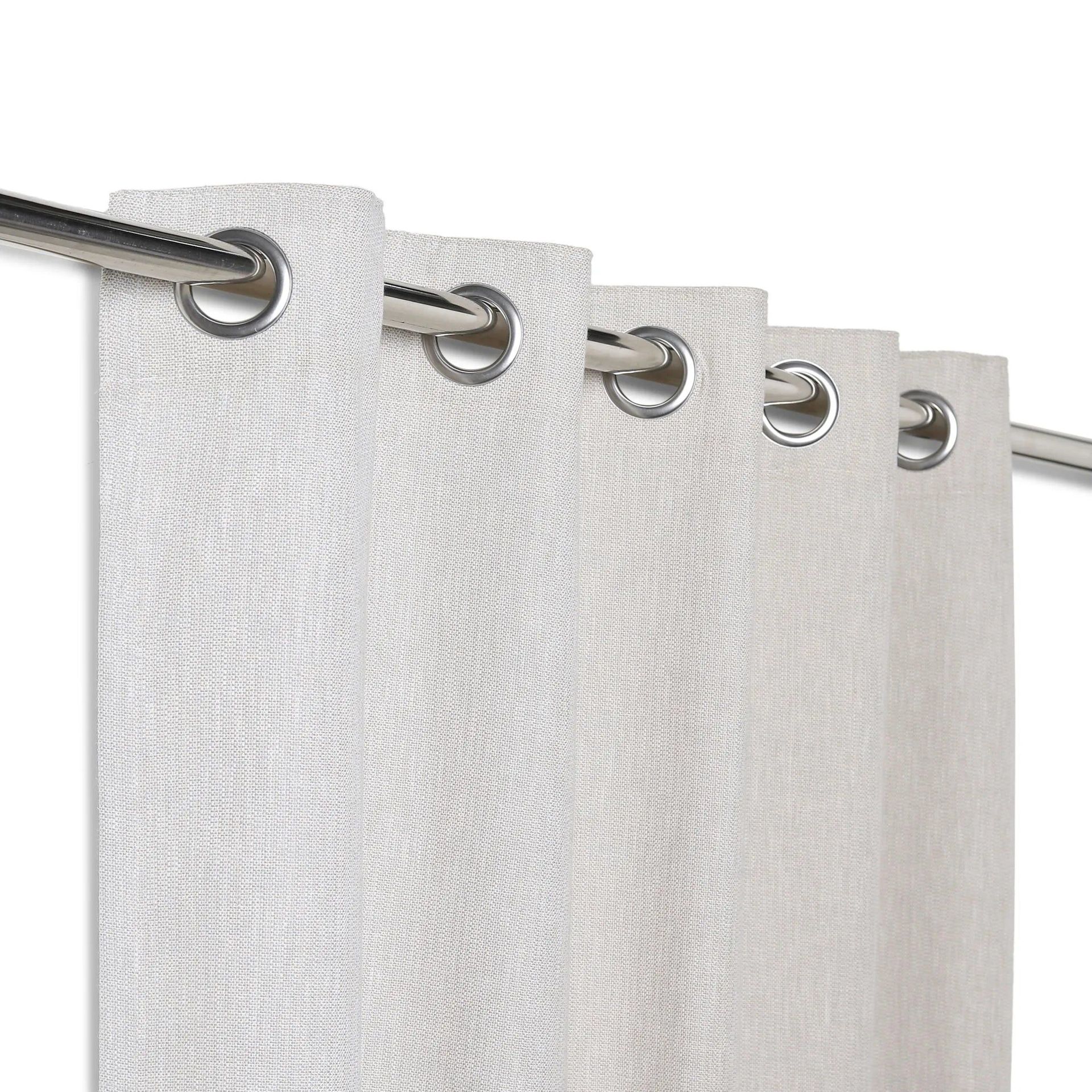 Solid Dyed Cotton Polyester Viscose Linen blend Cloud Set of 2 Long Door Curtains | Paleto