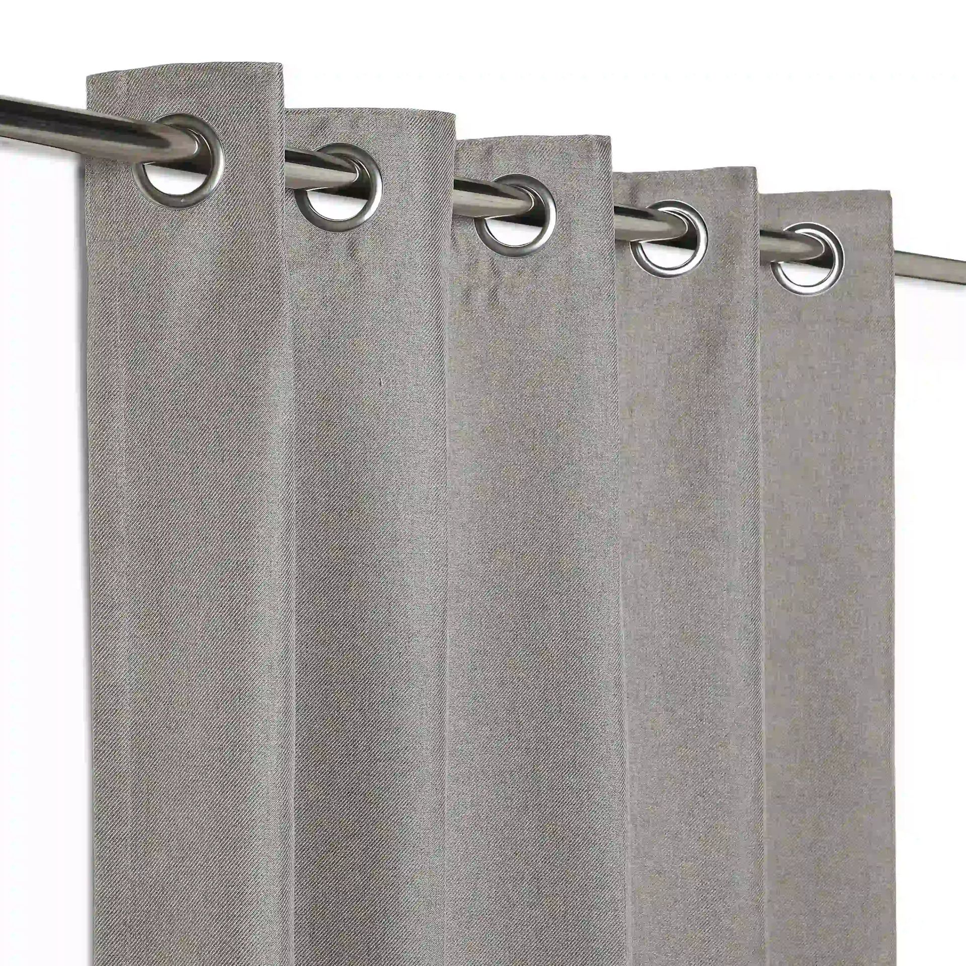 Solid Dyed 100% Polyester Mushroom Set of 2 Window Curtains | Paleto