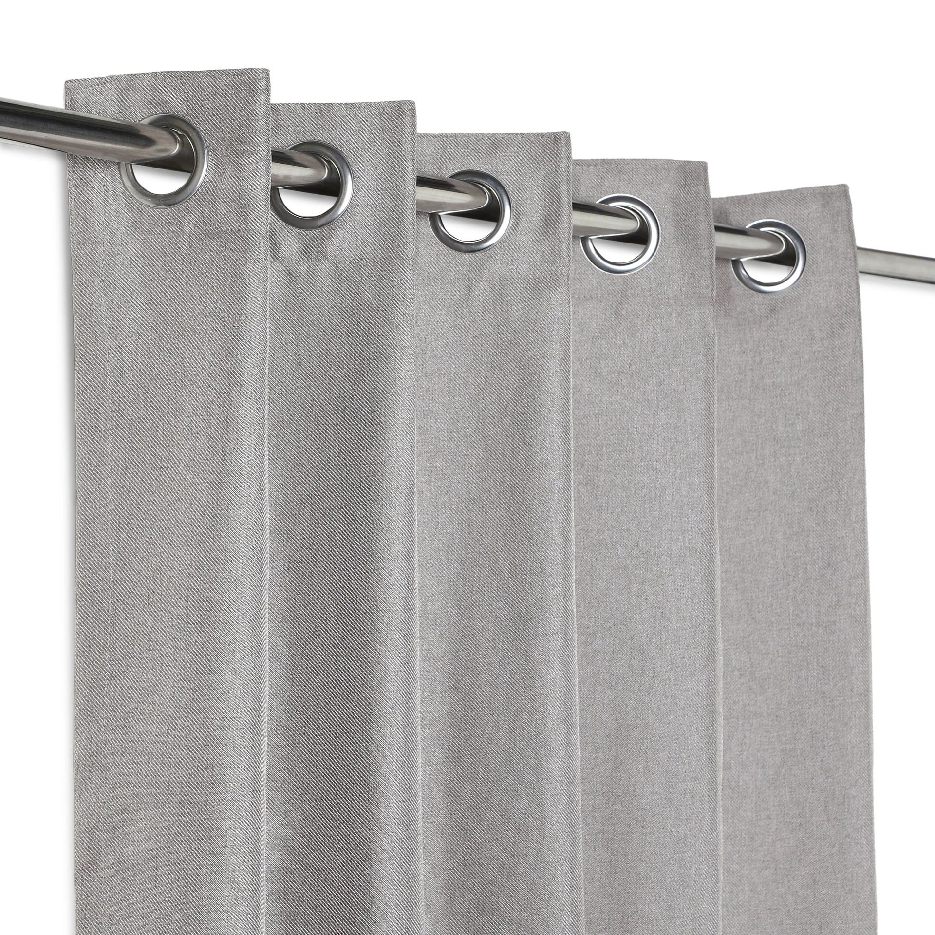 Solid Dyed 100% Polyester Mushroom Set of 2 Long Door Curtains | Paleto