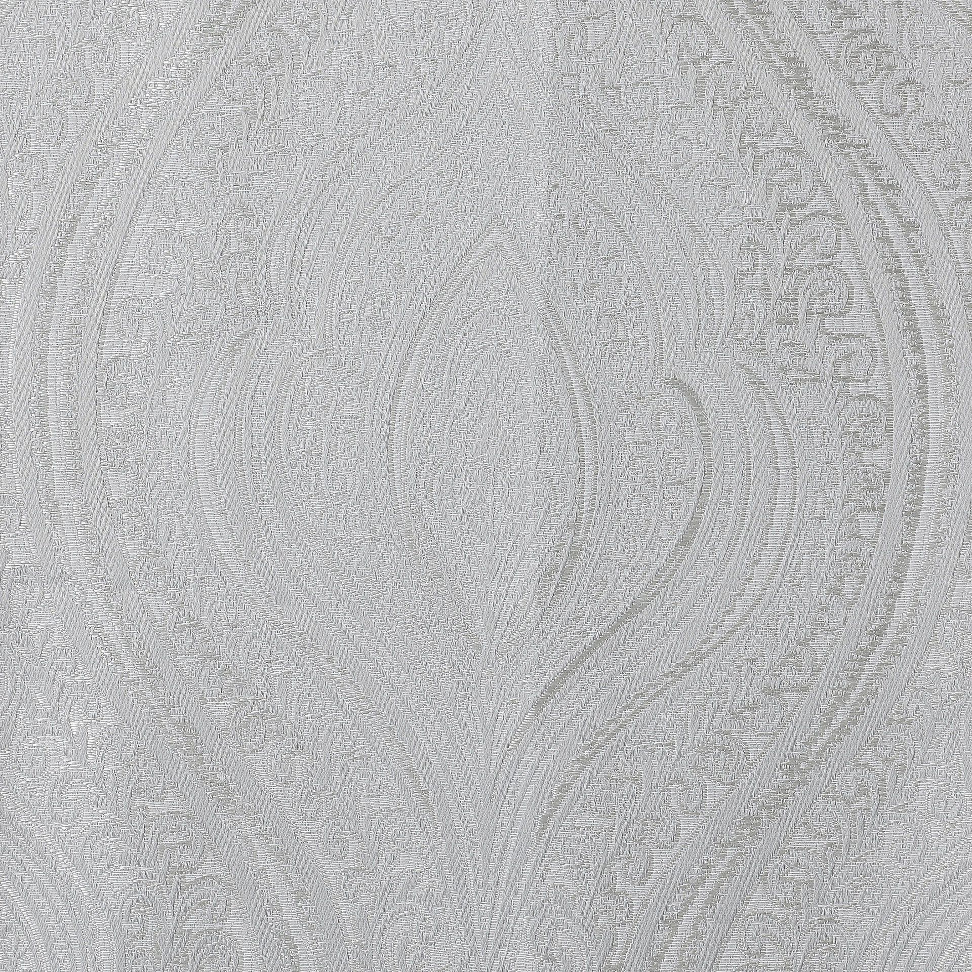 Jacquard Polyester Cotton blend Silver Set of 2 Door Curtains | De Jacquard Luxe