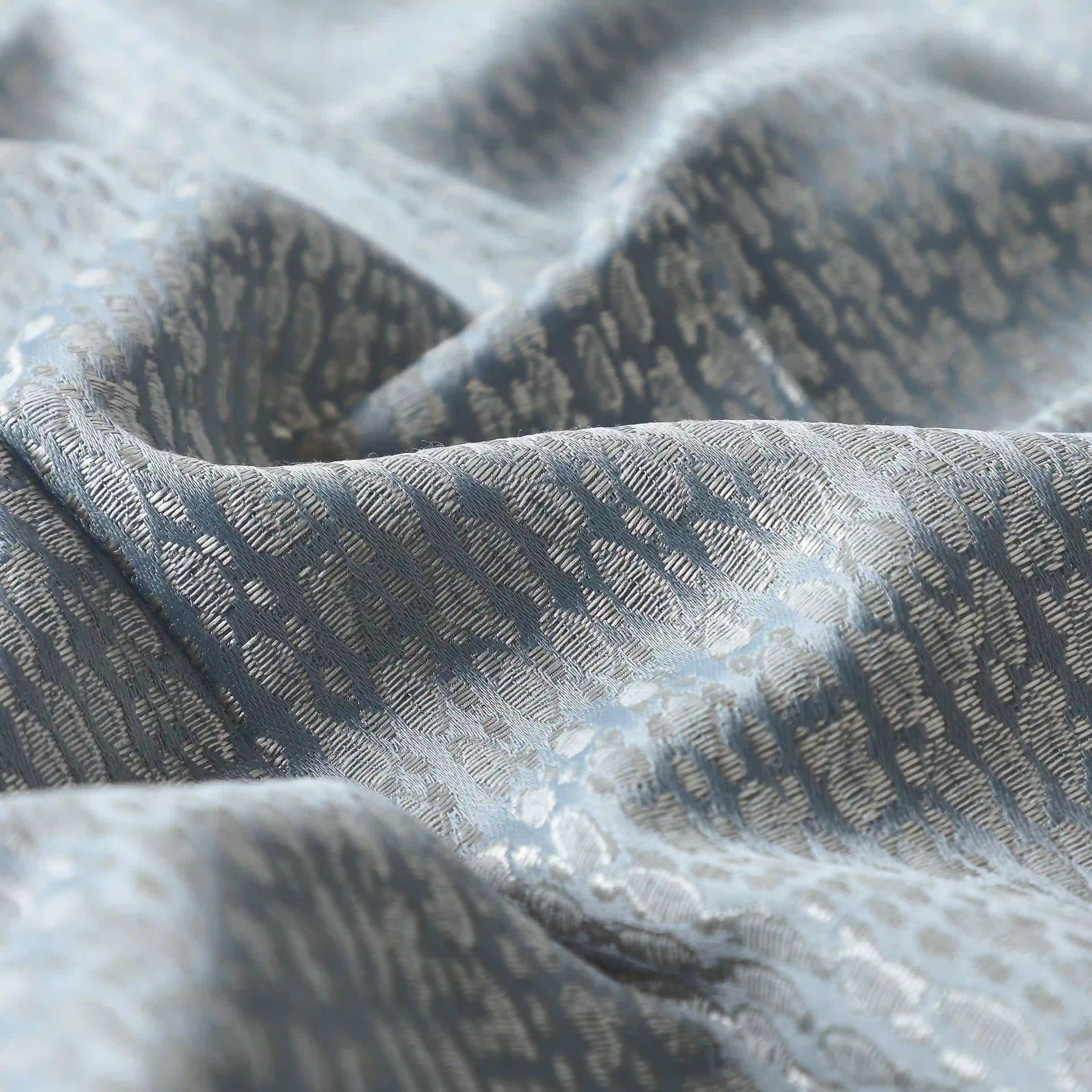 Jacquard Polyester Cotton blend Ink Dust Set of 2 Window Curtains | De Jacquard Luxe