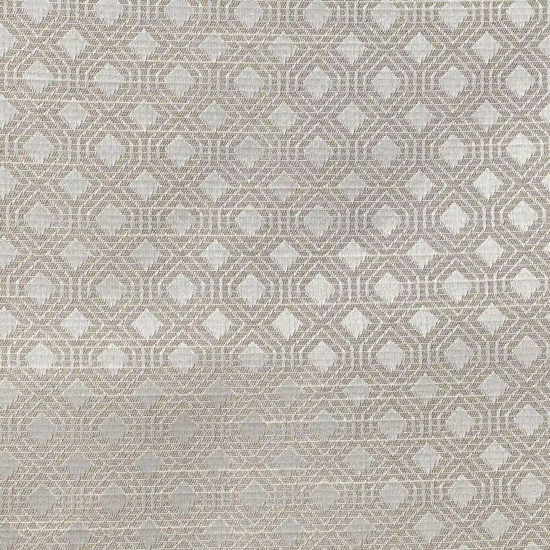 Jacquard Polyester Cotton blend Bone Set of 2 Window Curtains | De Jacquard Classic
