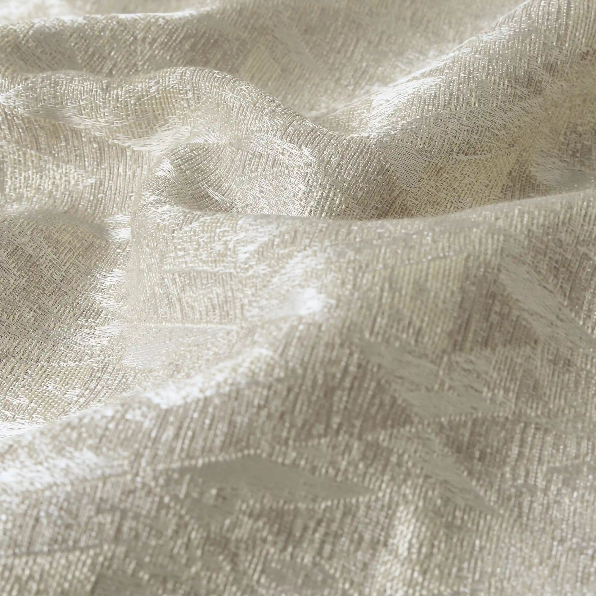 Jacquard Polyester Cotton blend Stone Set of 2 Door Curtains | De Jacquard Classic