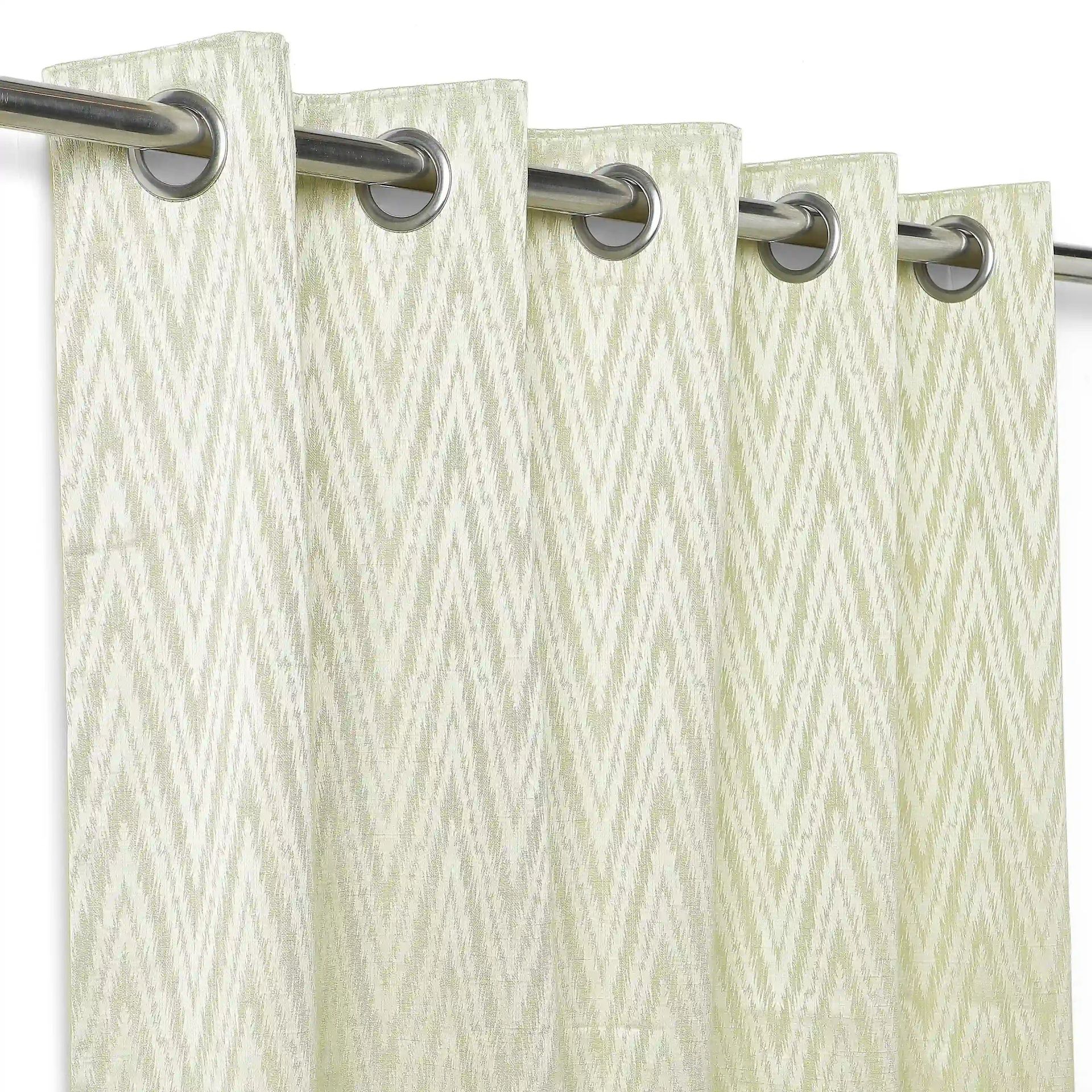 Jacquard Polyester Cotton blend Pollen Set of 2 Window Curtains | De Jacquard Classic