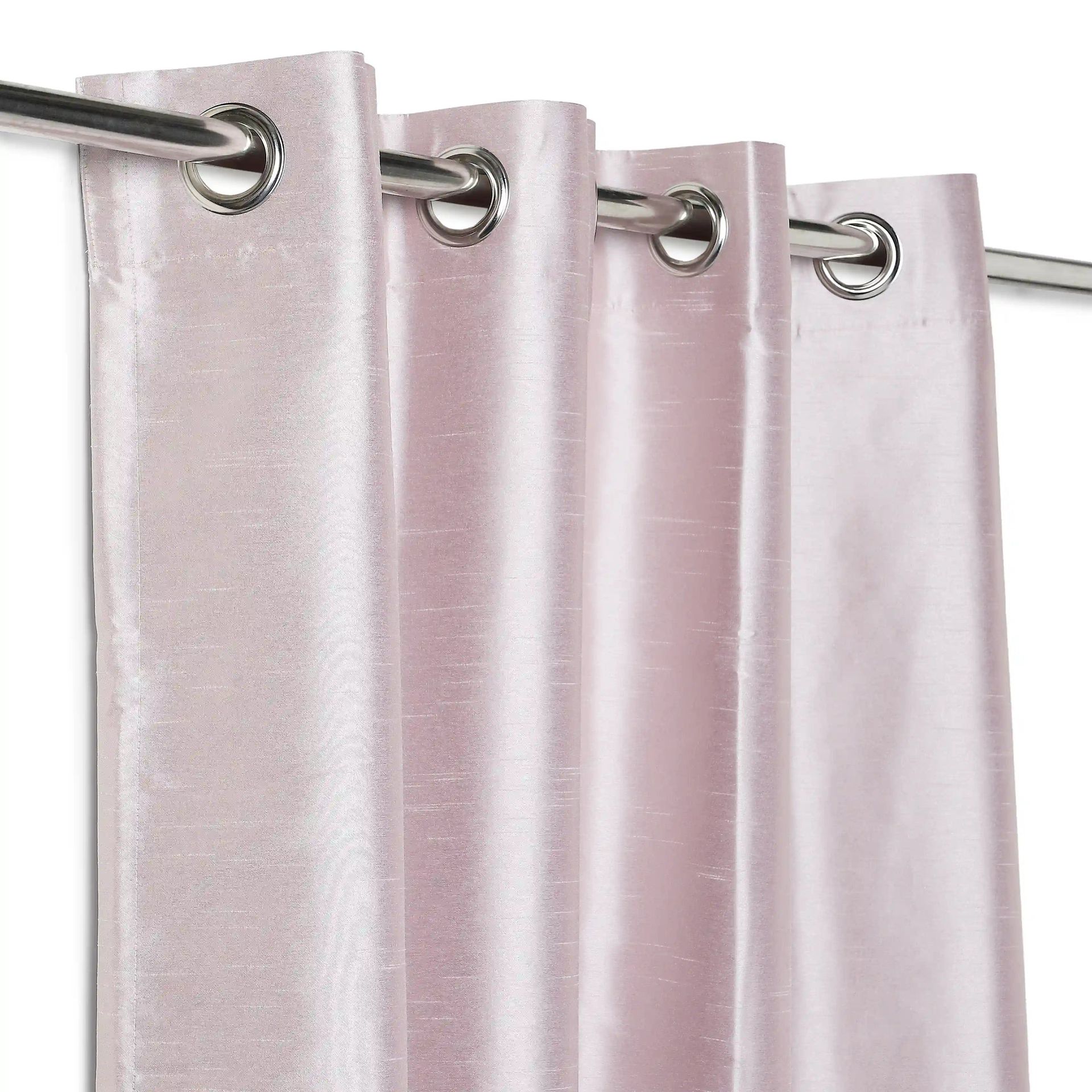Solid Dyed 100% Polyester Lilac Set of 2 Door Curtains | Paleto
