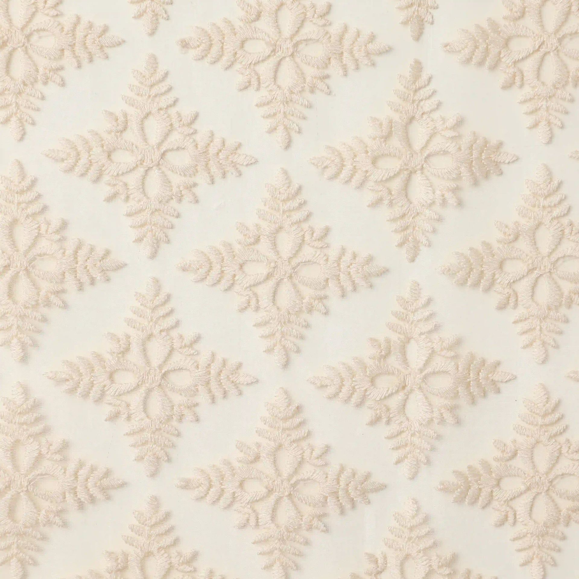 Sheer 100% Polyester Vanilla Cream Set of 2 Door Curtains | Velina