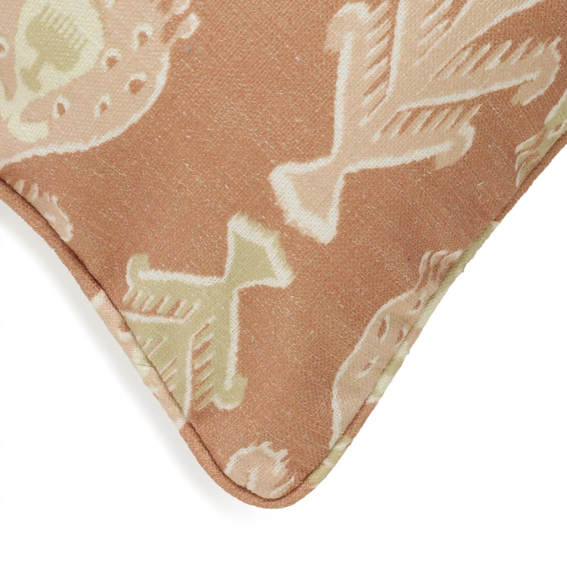 Ethnic Polyester Blend Rust Cushion Cover | Estrella
