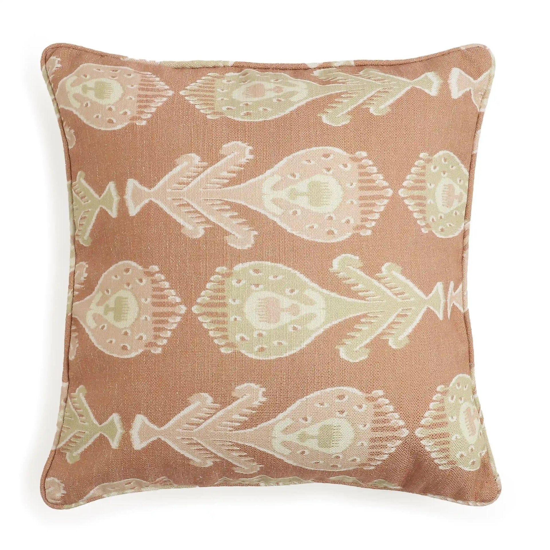 Ethnic Polyester Blend Rust Cushion Cover | Estrella