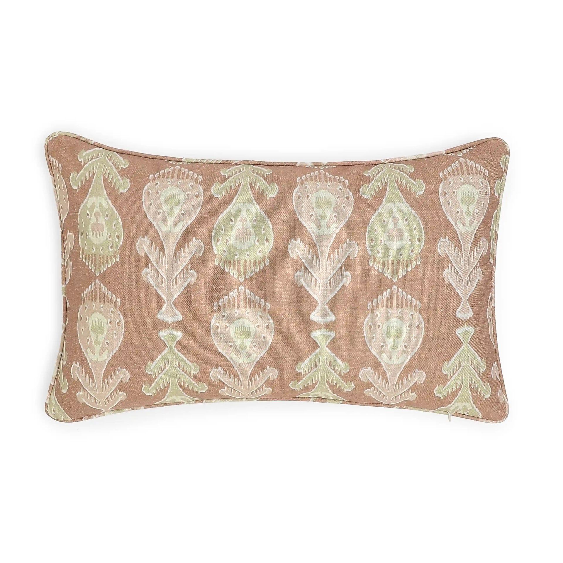 Ethnic Polyester Blend Rust Cushion Cover | Estrella