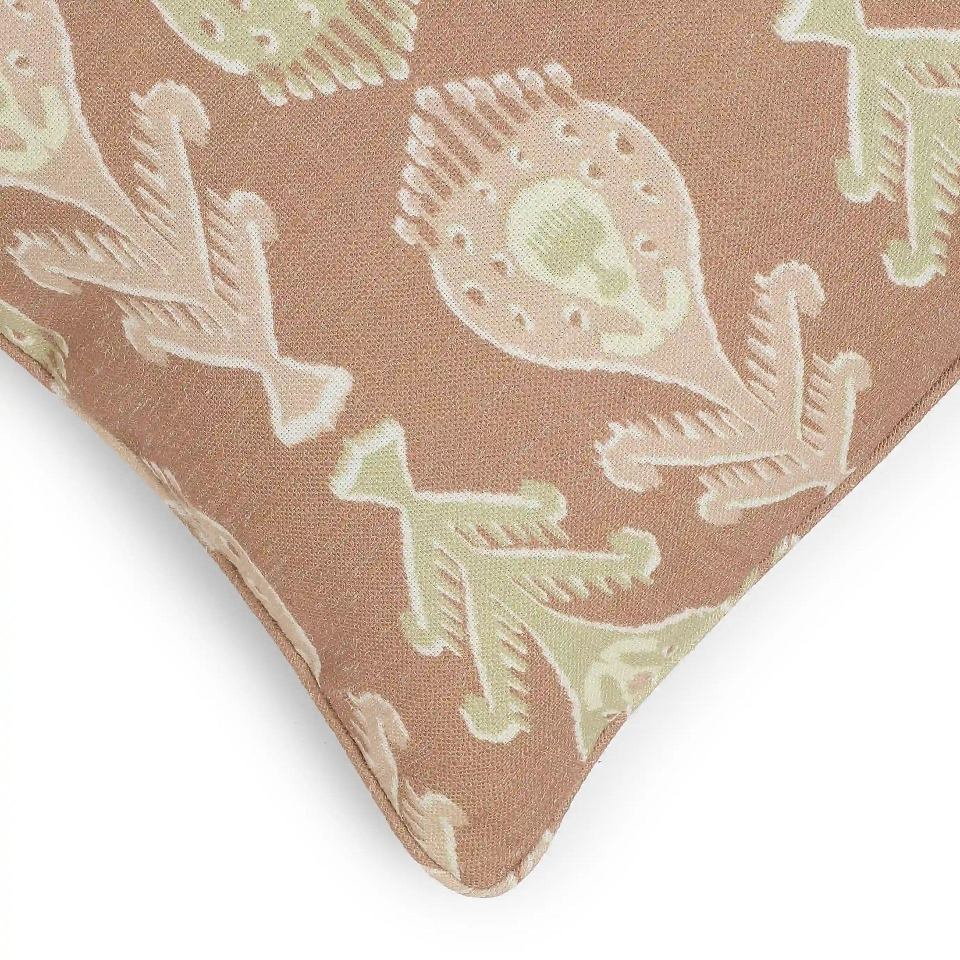 Ethnic Polyester Blend Rust Cushion Cover | Estrella