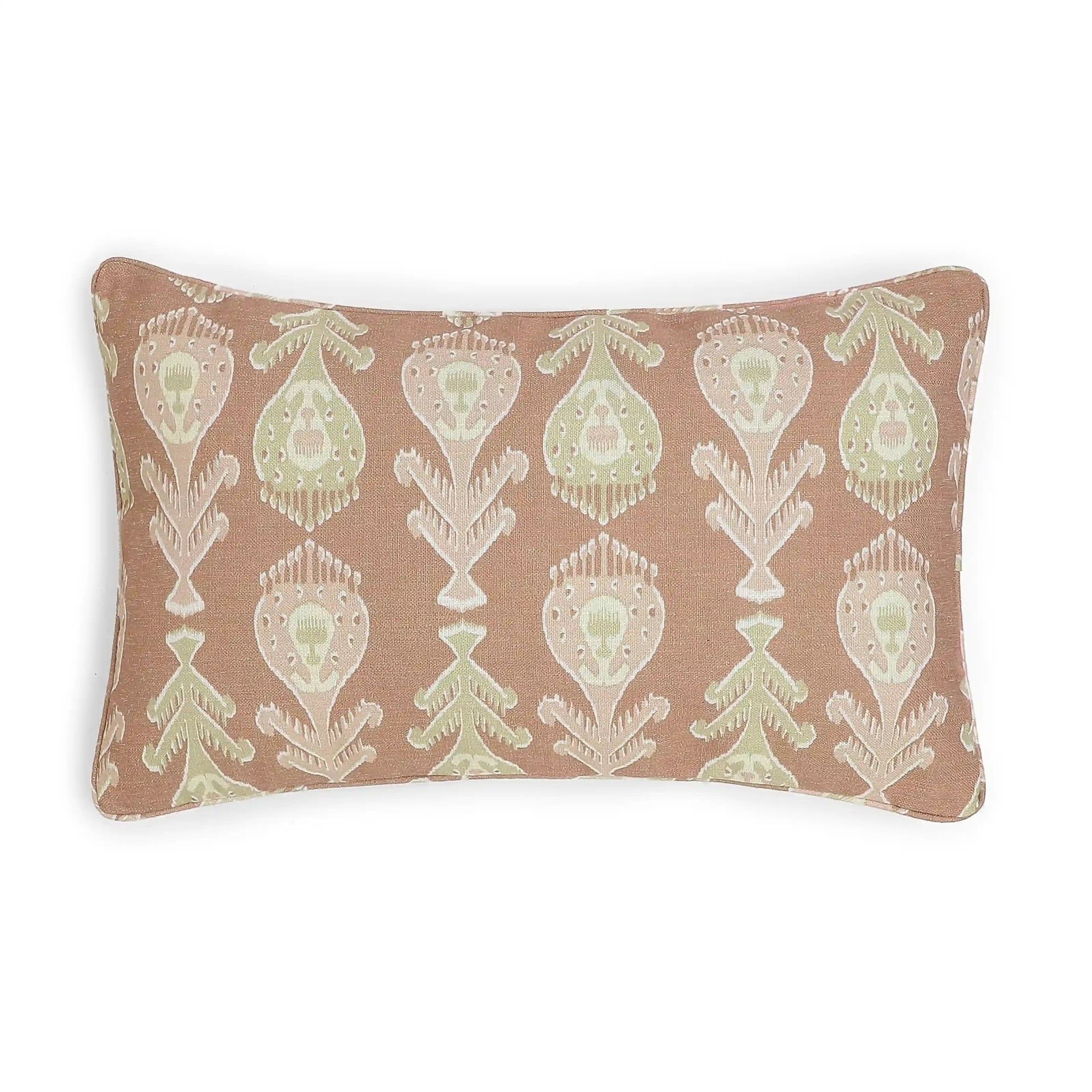 Ethnic Polyester Blend Rust Cushion Cover | Estrella