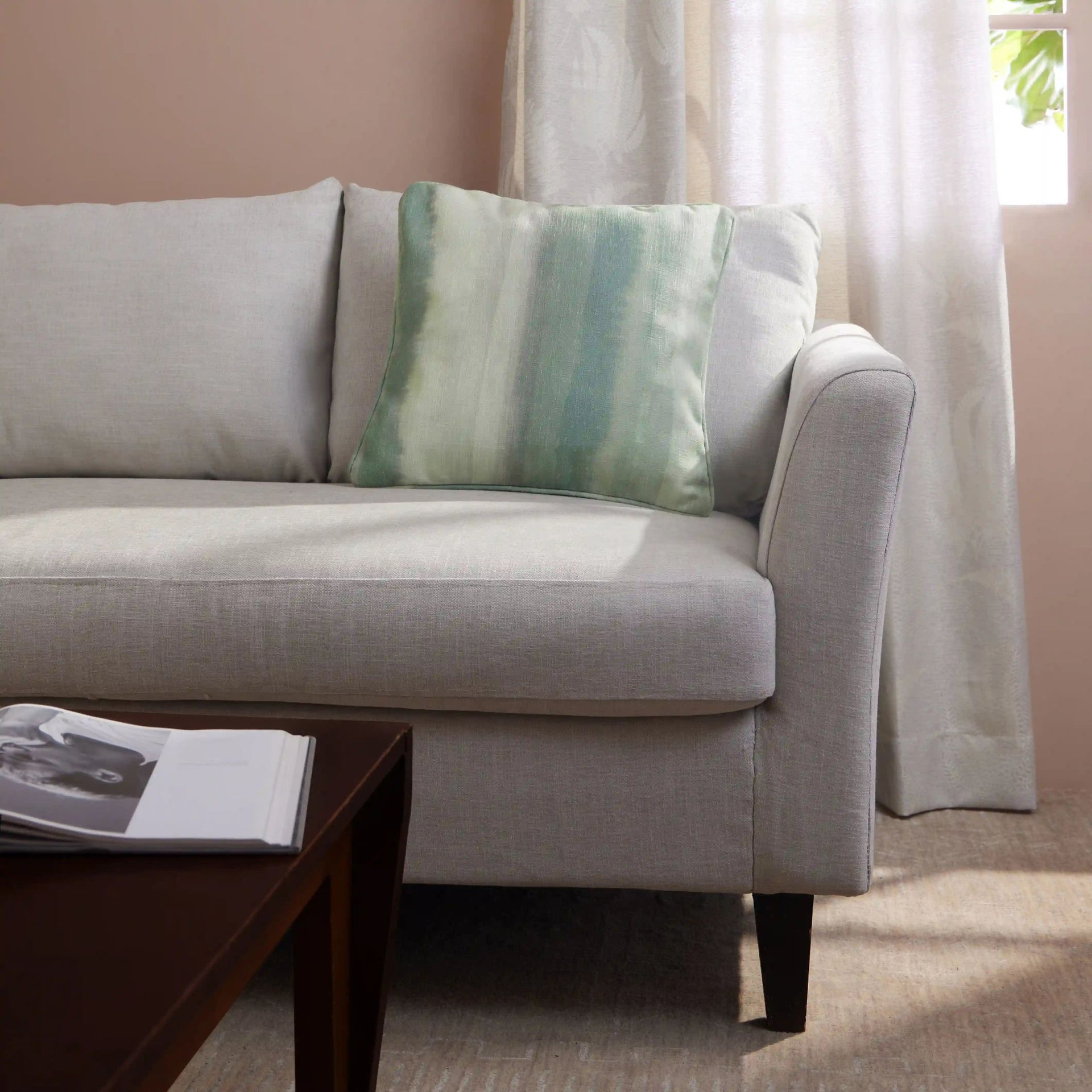 Abstract Polyester Blend Seafoam Cushion Cover | Espricia
