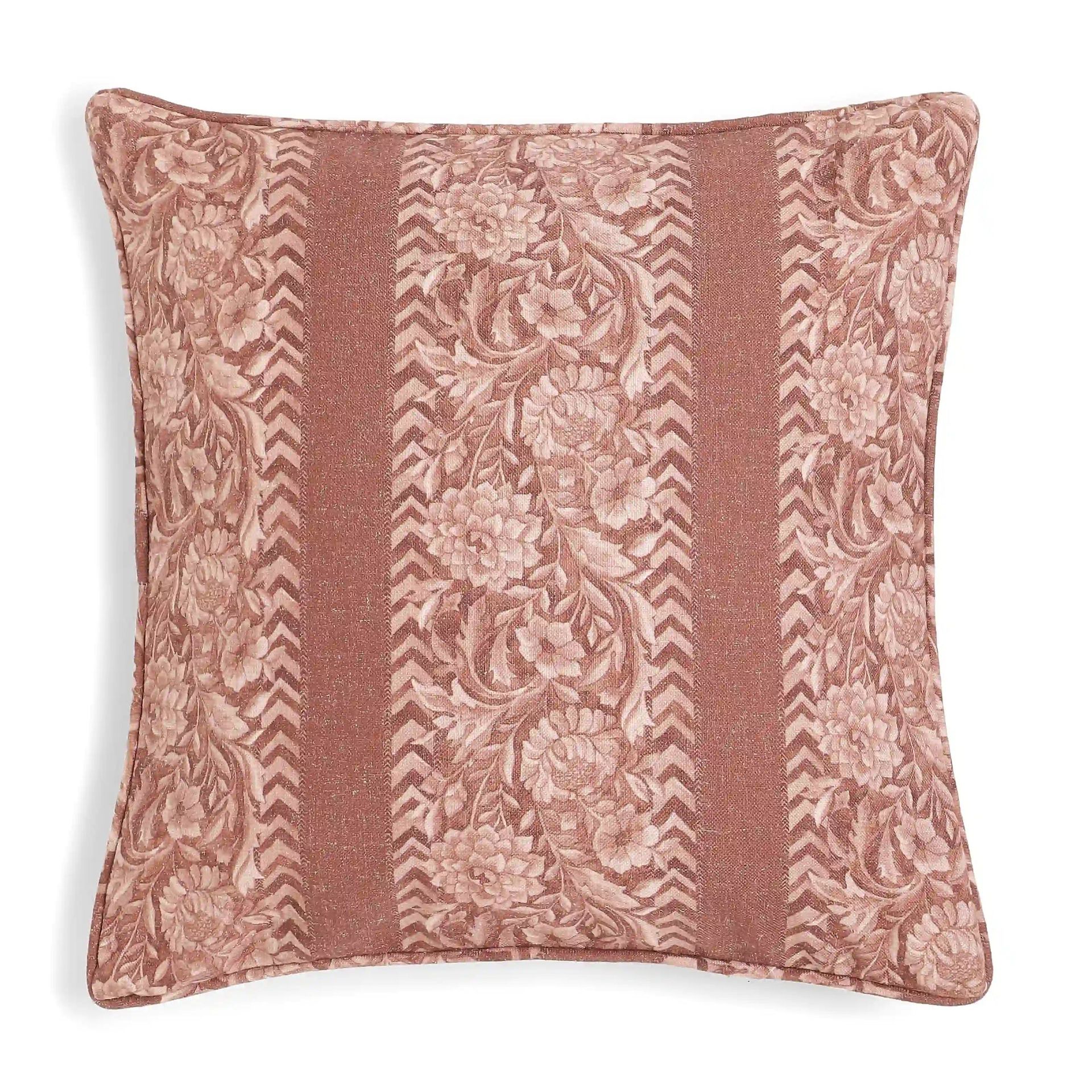 Indian Heritage Polyester Blend Rusty Ember Cushion Cover | Espricia
