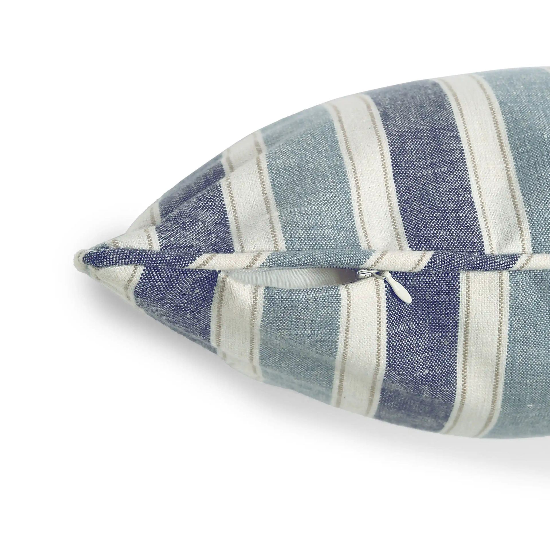 Geometric Cotton Blend Blue Mirage Cushion Cover | Espricia
