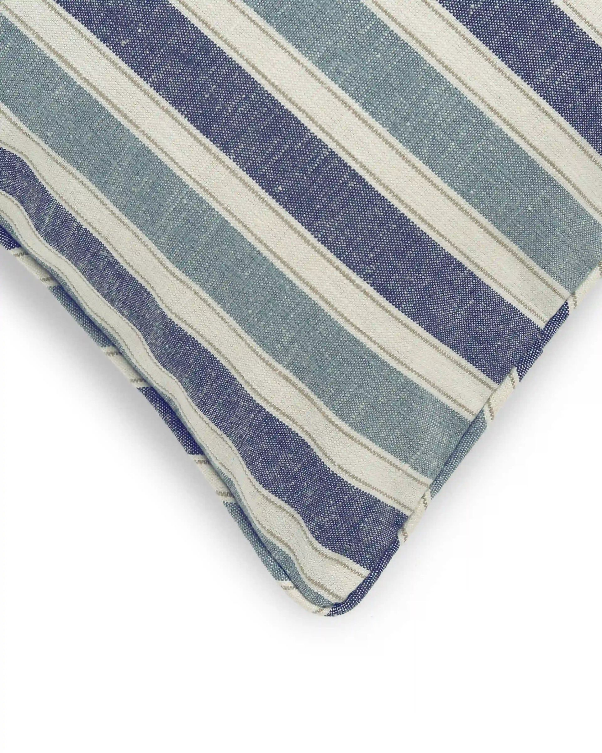Geometric Cotton Blend Blue Mirage Cushion Cover | Espricia