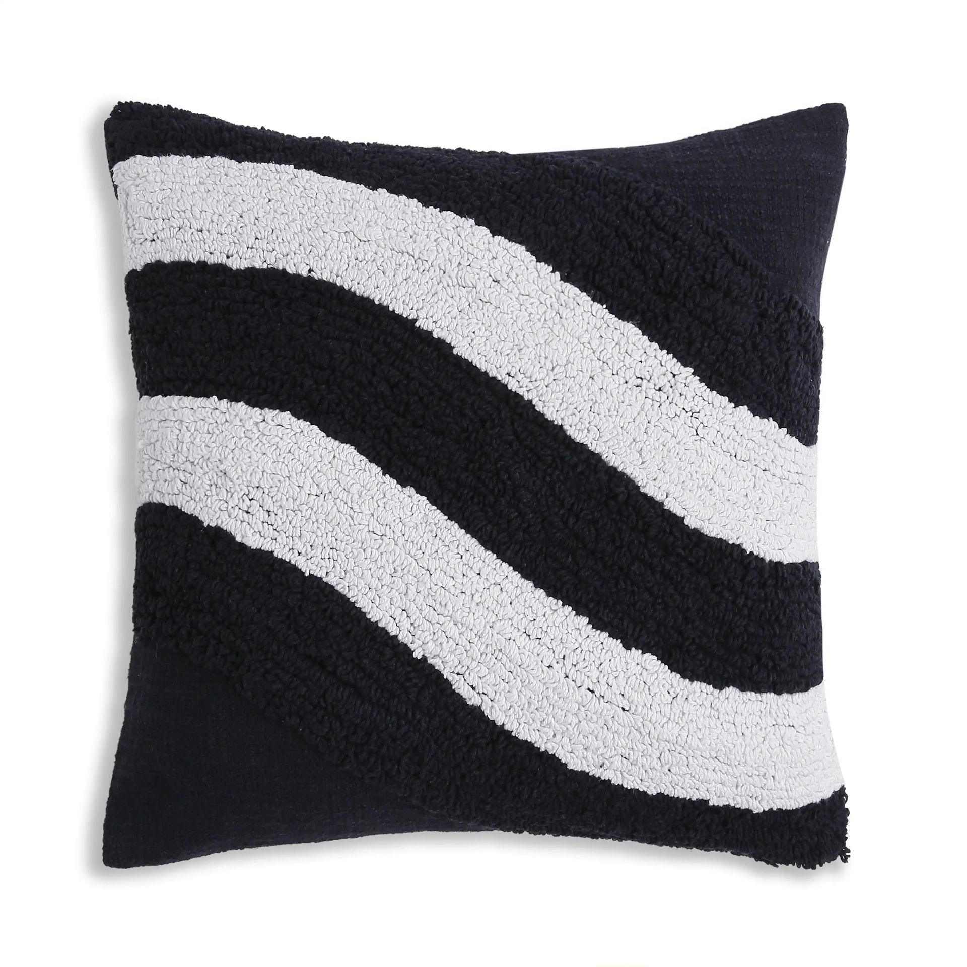 Abstract 100% Cotton Denim Haze Cushion Cover | Espricia