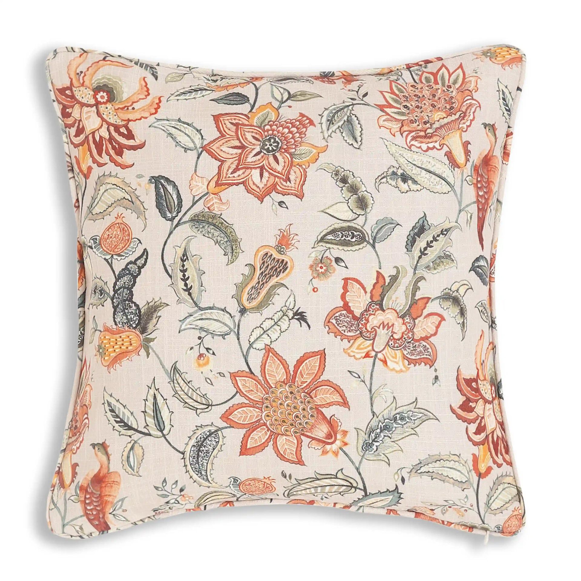 Indian Heritage 100% Polyester Misty Meadow Cushion Cover | Espricia