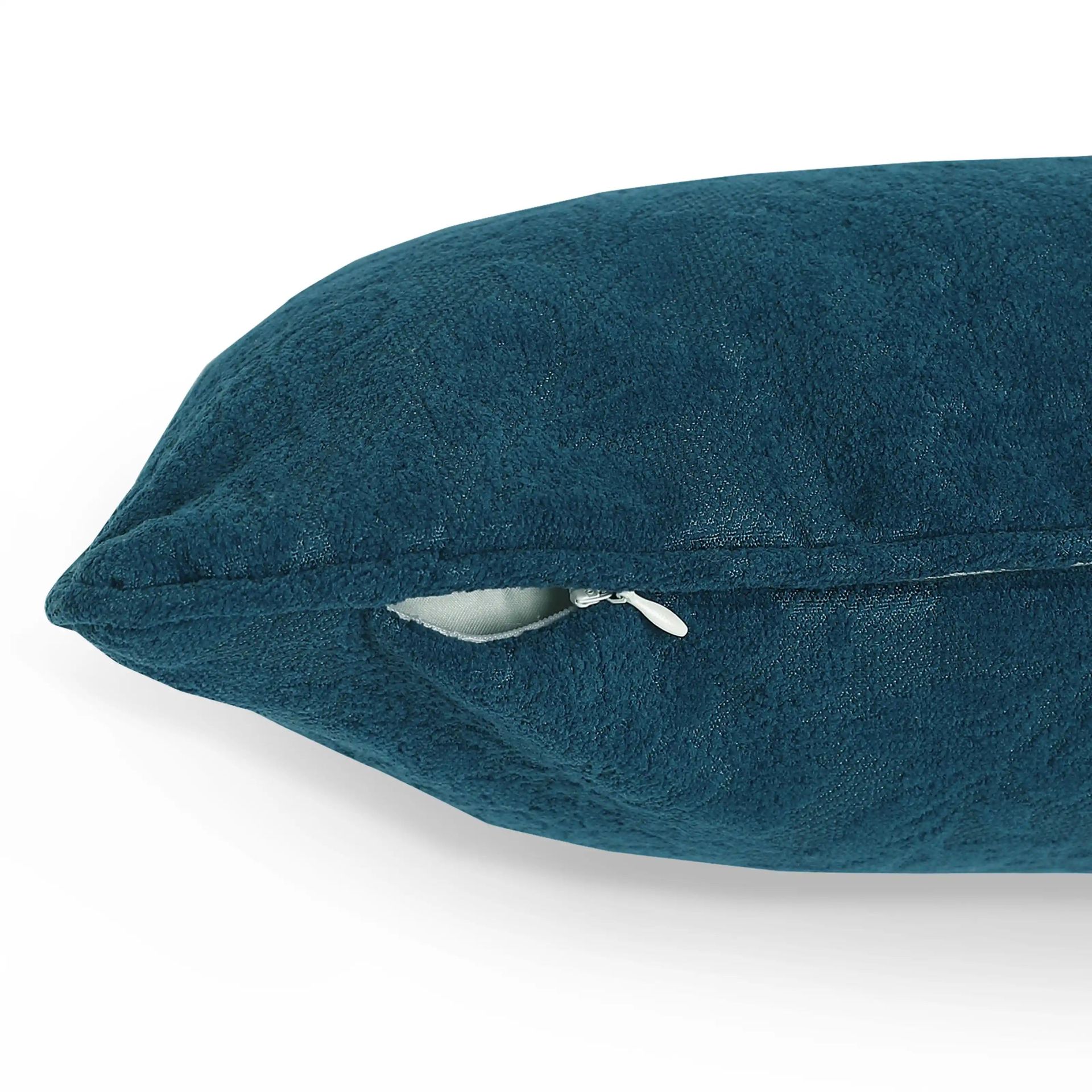 Indian Heritage 100% Polyester Dark Ocean Cushion Cover | Espricia