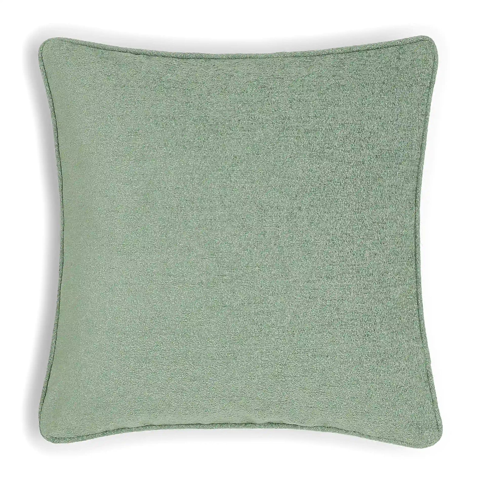 Textured Polyester Blend Sage Mist Cushion Cover | Vissencia