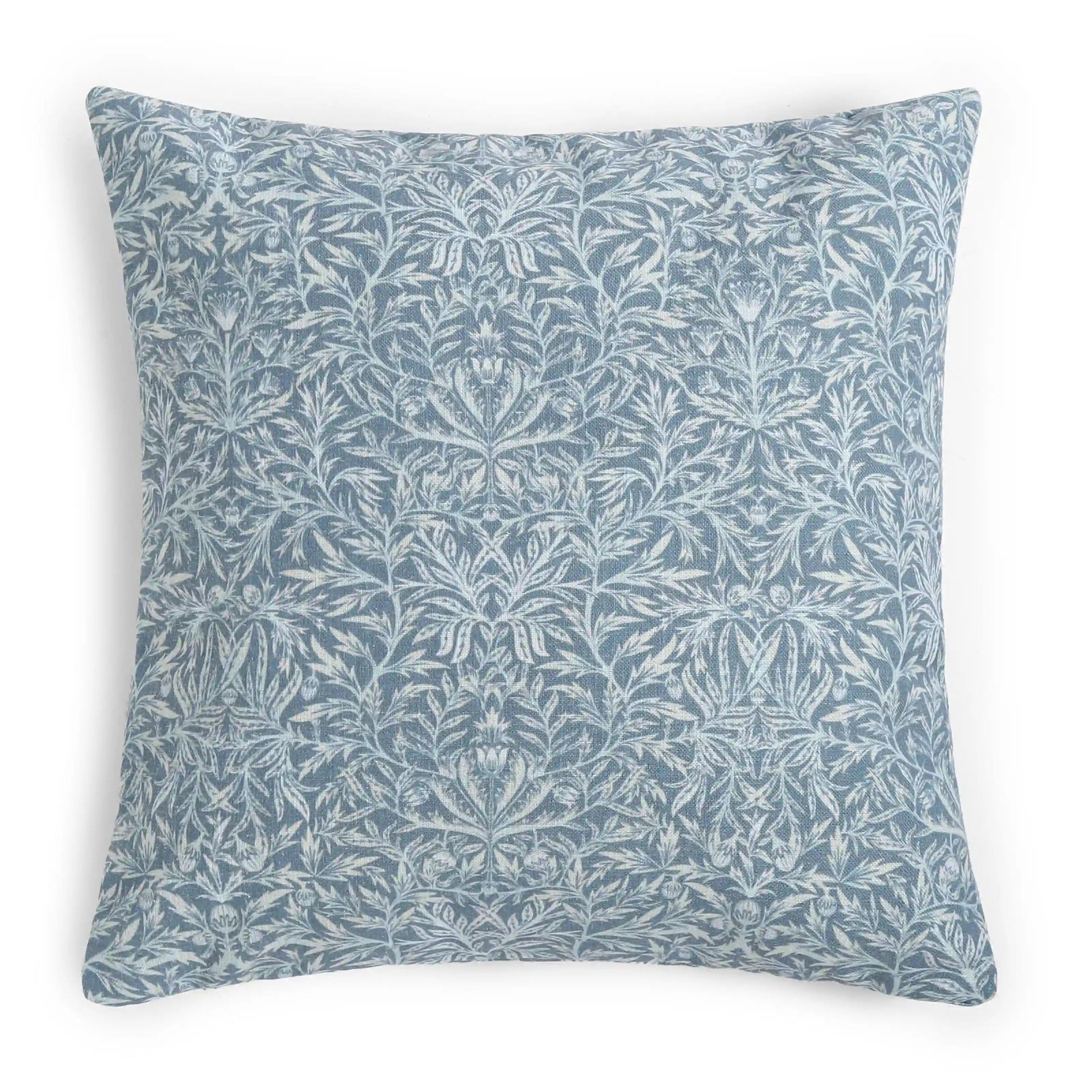 Indian Heritage Polyester Blend Bluebell Cushion Cover | Vissencia