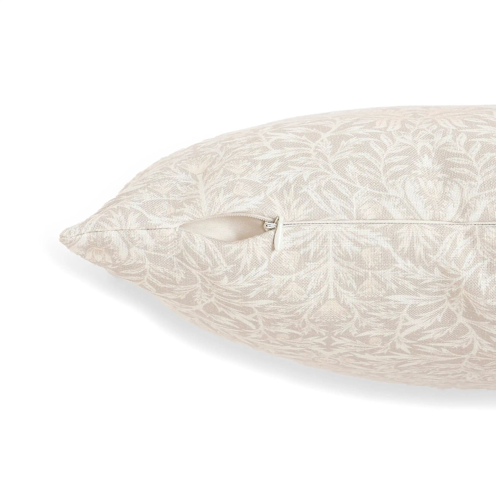 Indian Heritage Polyester Blend Biscotti Cushion Cover | Vissencia