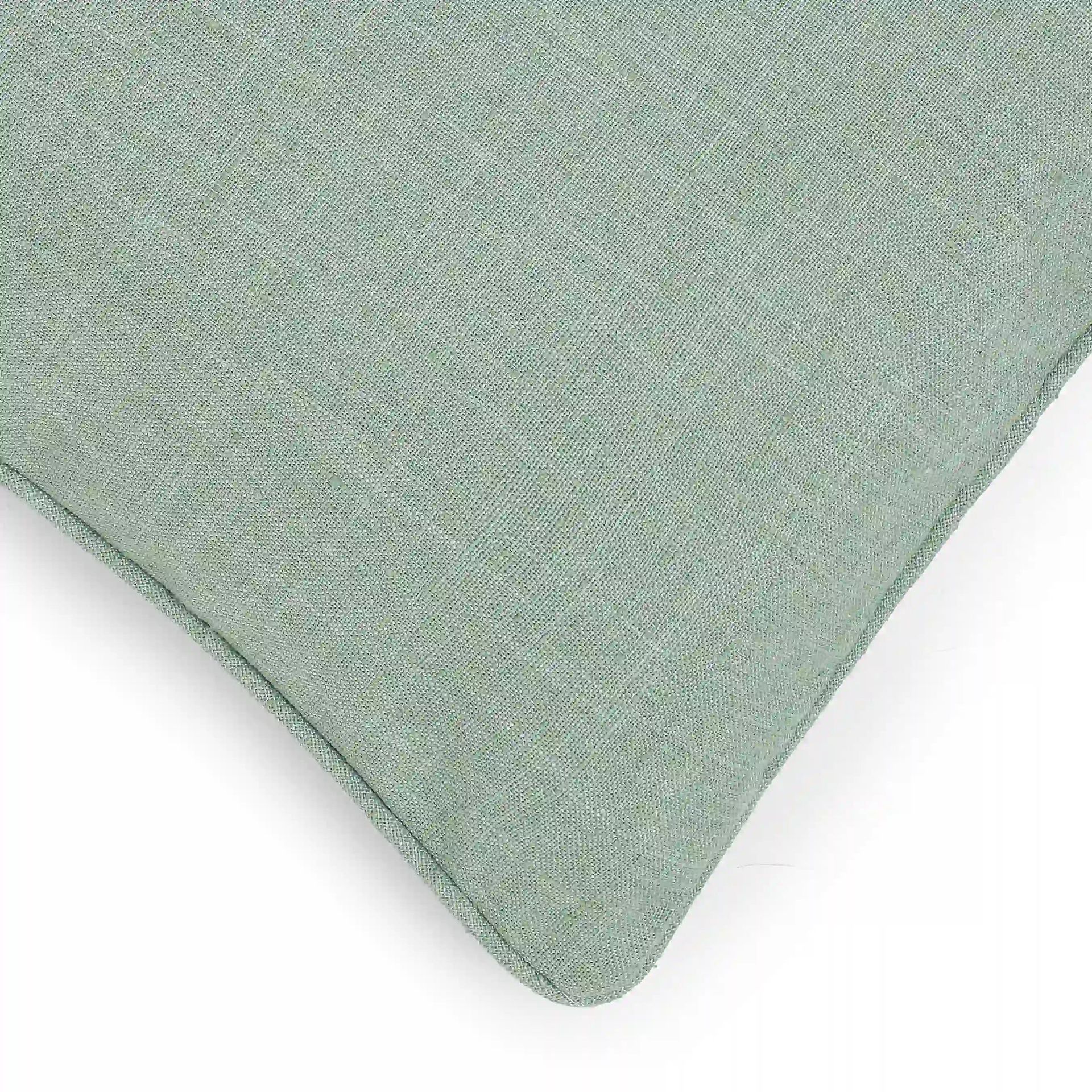 Solid Dyed Polyester Blend Mint Cushion Cover | Vissencia