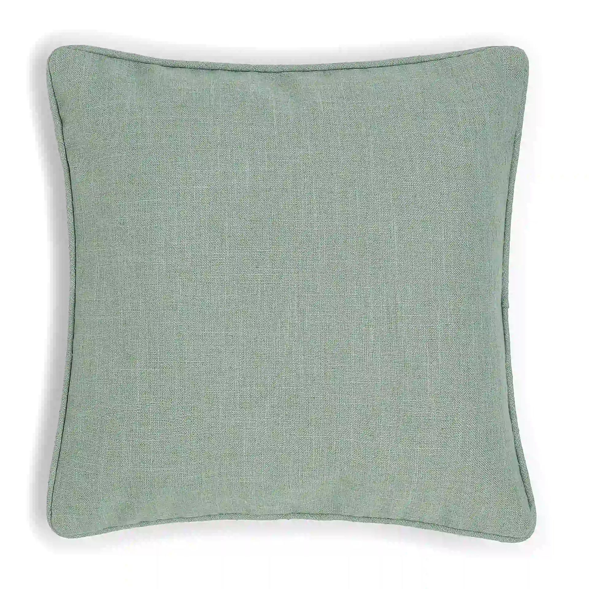 Solid Dyed Polyester Blend Mint Cushion Cover | Vissencia