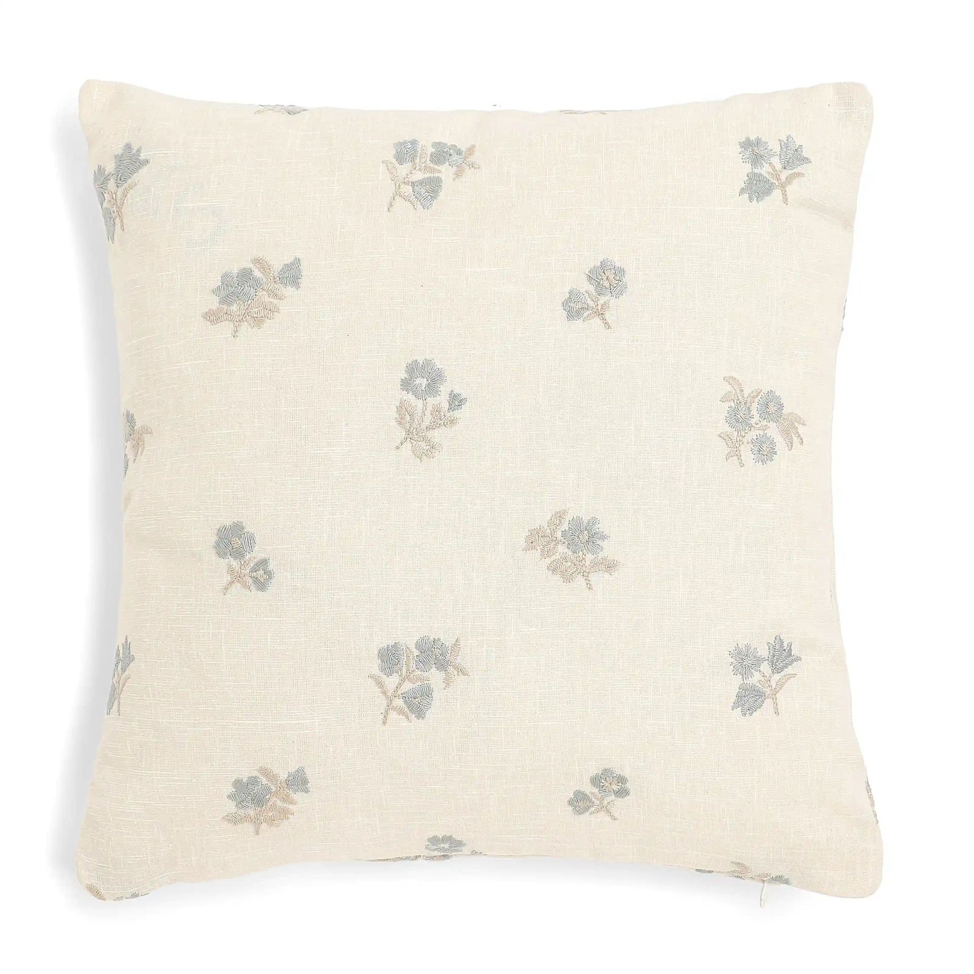 Indian Heritage Polyester Blend Aqua Breeze Cushion Cover | Vissencia
