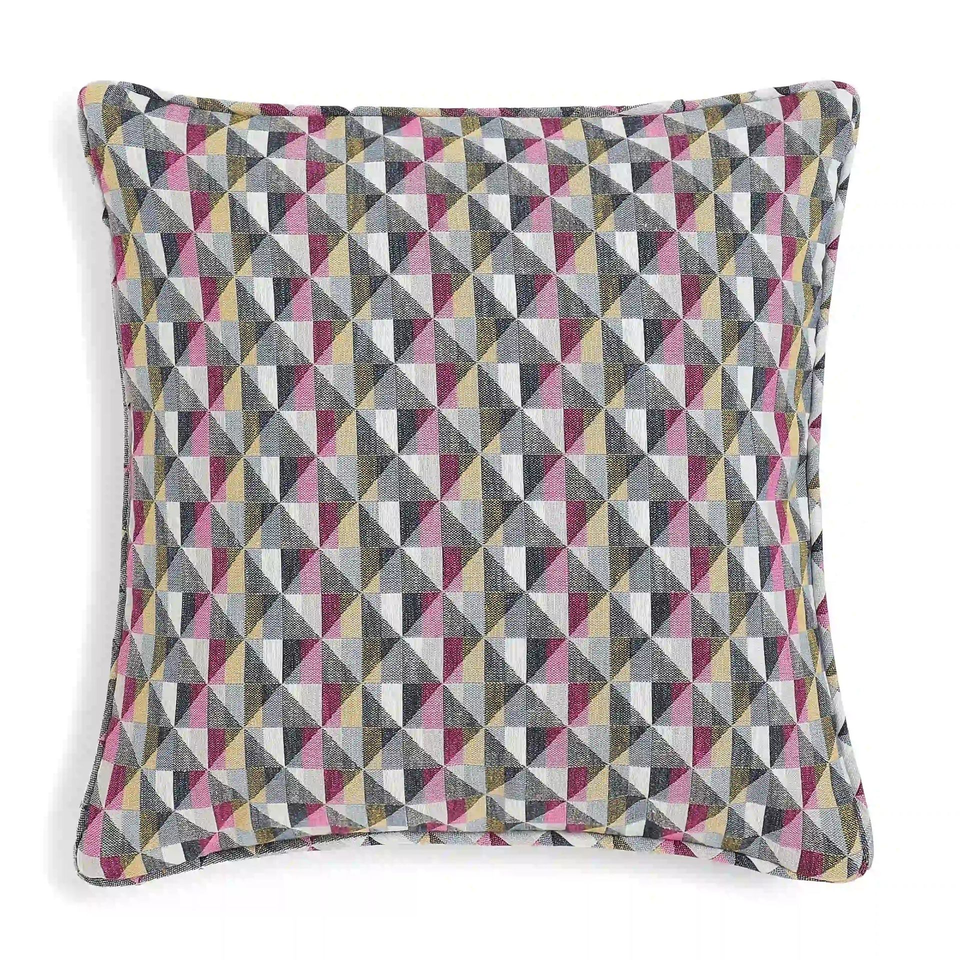 Geometric Polyester Blend Vintage Facets Cushion Cover | Vissencia