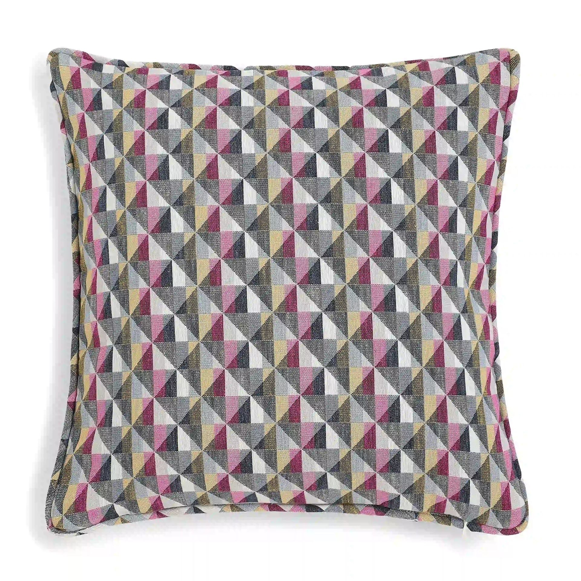 Geometric Polyester Blend Vintage Facets Cushion Cover | Vissencia